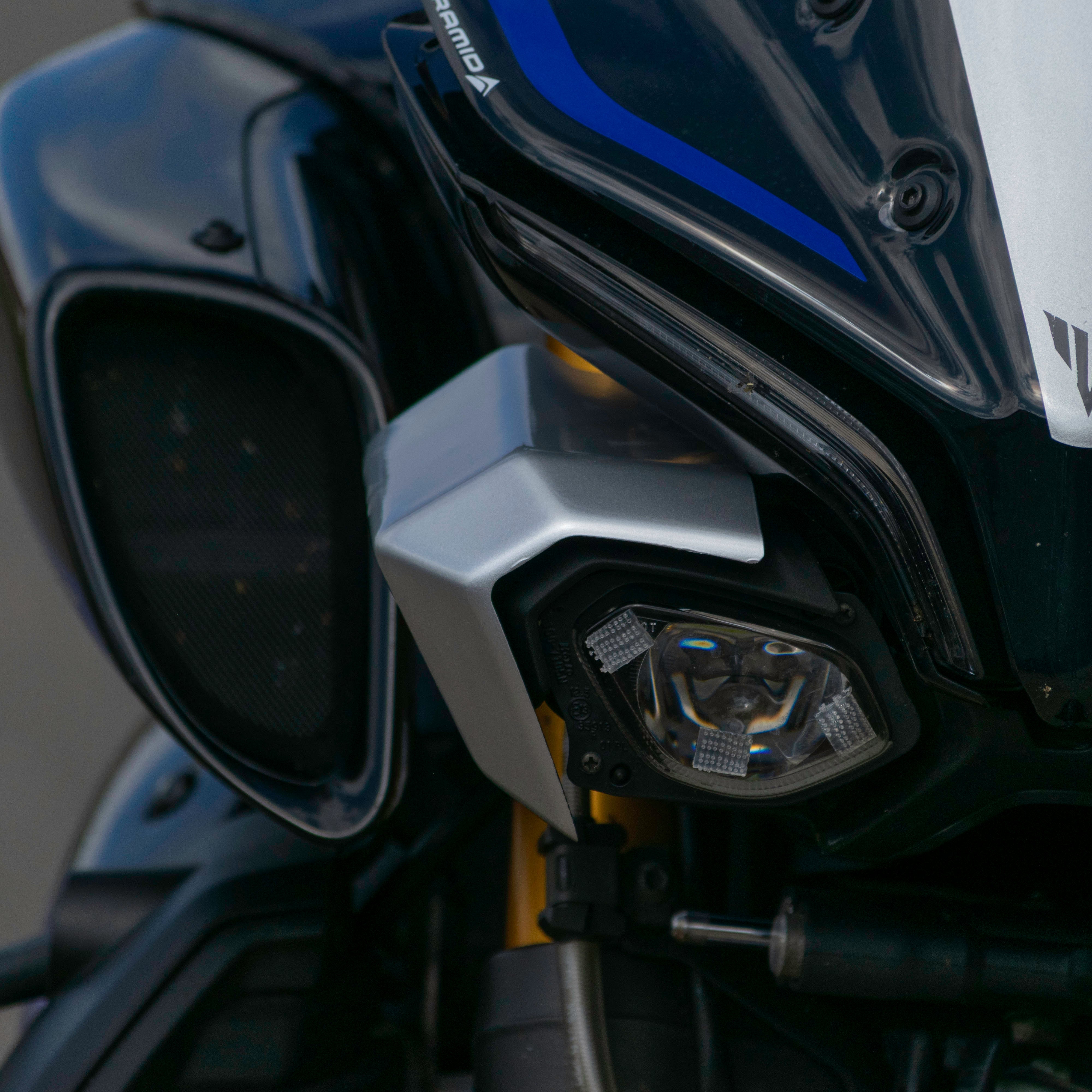 Pyramid Headlight Shrouds | SP Liquid Metal | Yamaha MT-10 2024>Current-Decals-Pyramid Motorcycle Accessories