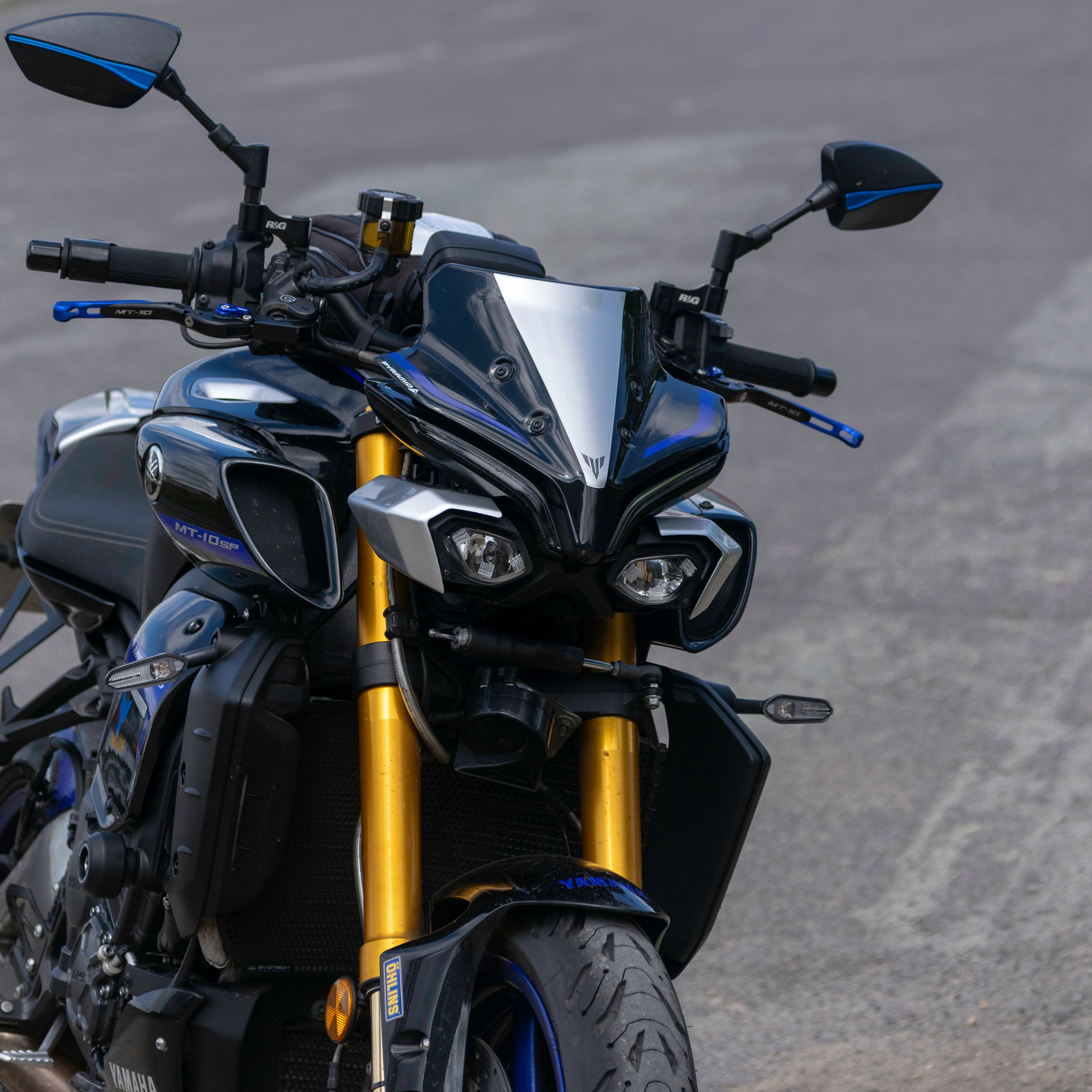 Pyramid Headlight Shrouds | SP Liquid Metal | Yamaha MT-10 2024>Current-Decals-Pyramid Motorcycle Accessories