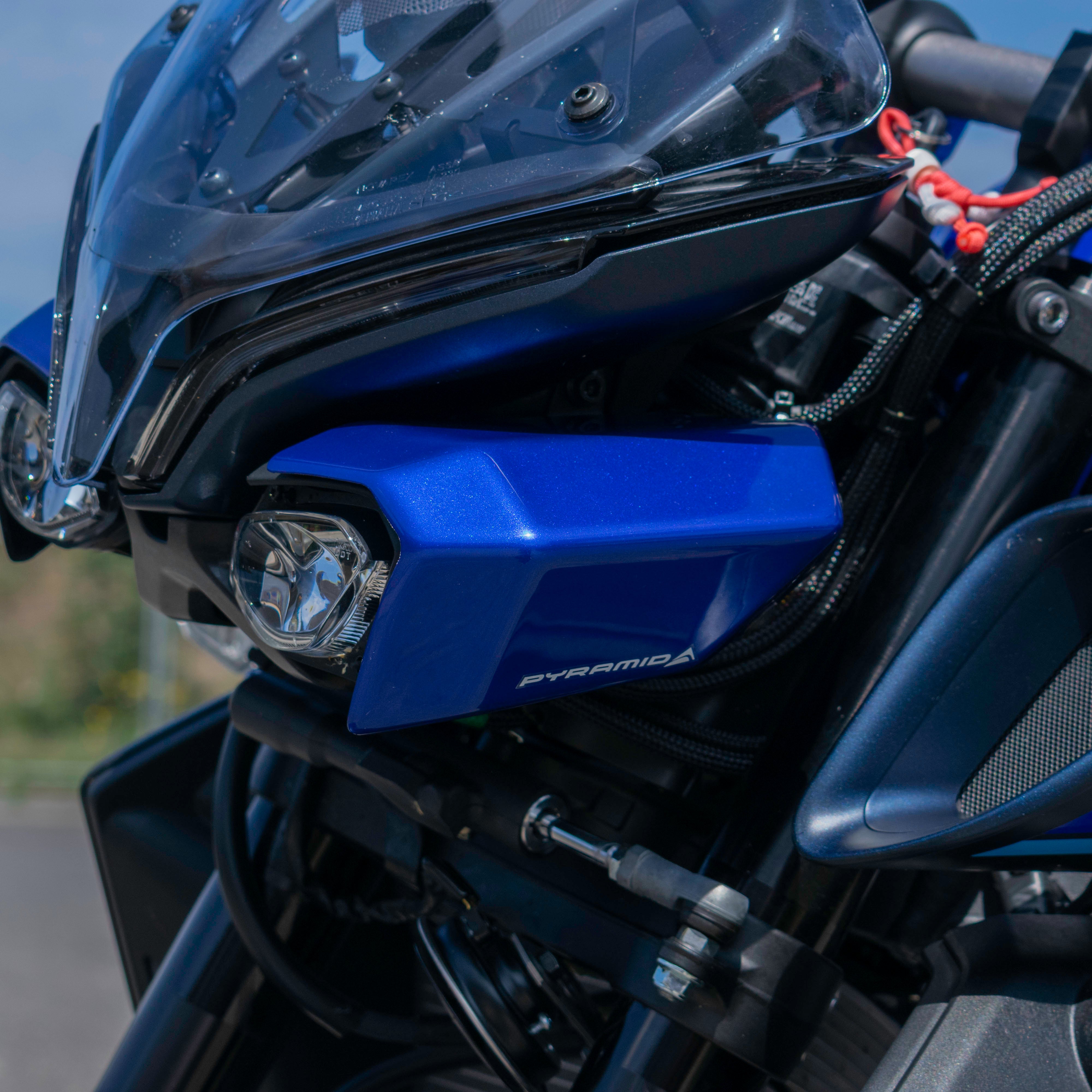 Pyramid Headlight Shrouds | Tech Black | Yamaha MT-10 2022>Current-Decals-Pyramid Motorcycle Accessories