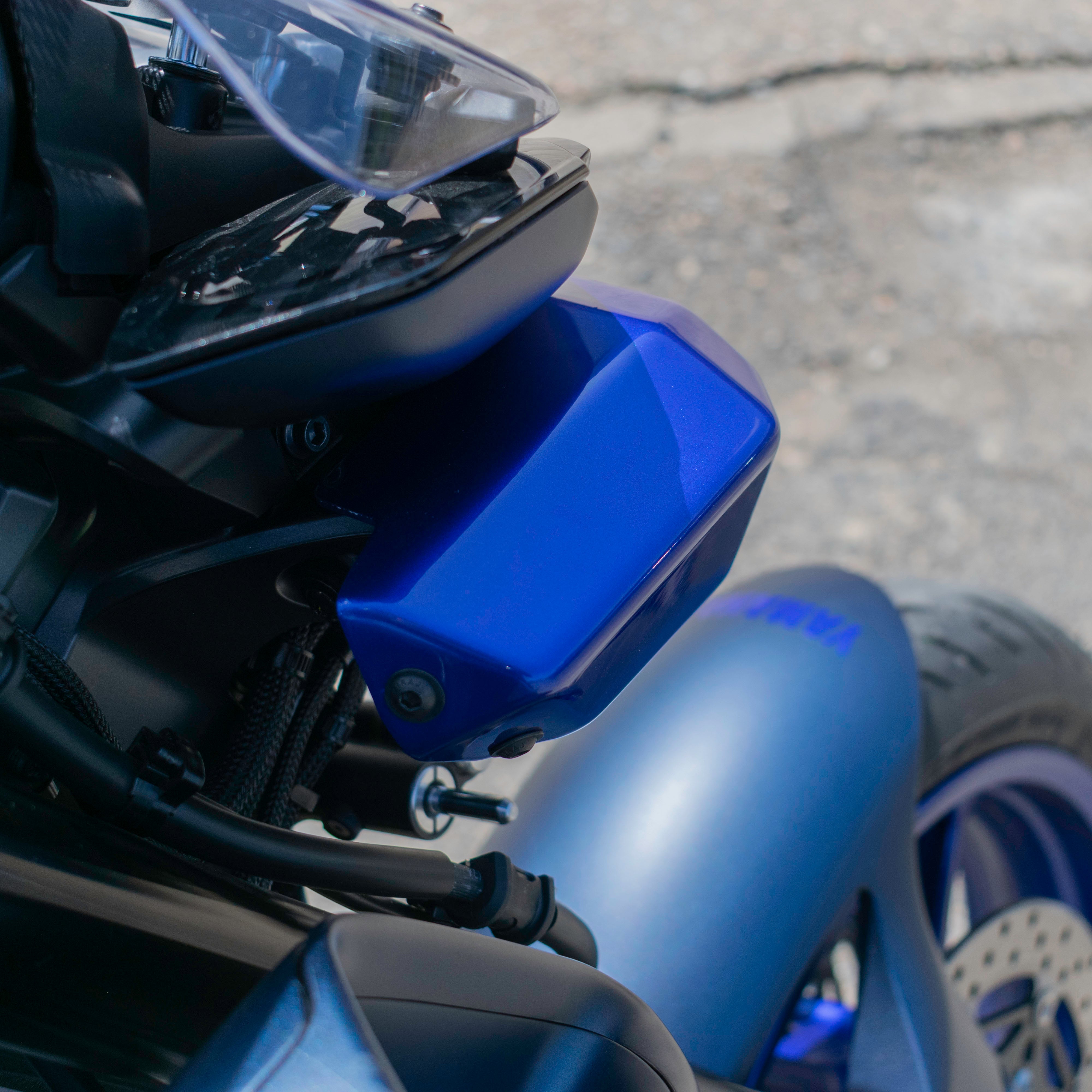 Pyramid Headlight Shrouds | Tech Black | Yamaha MT-10 2022>Current-Decals-Pyramid Motorcycle Accessories