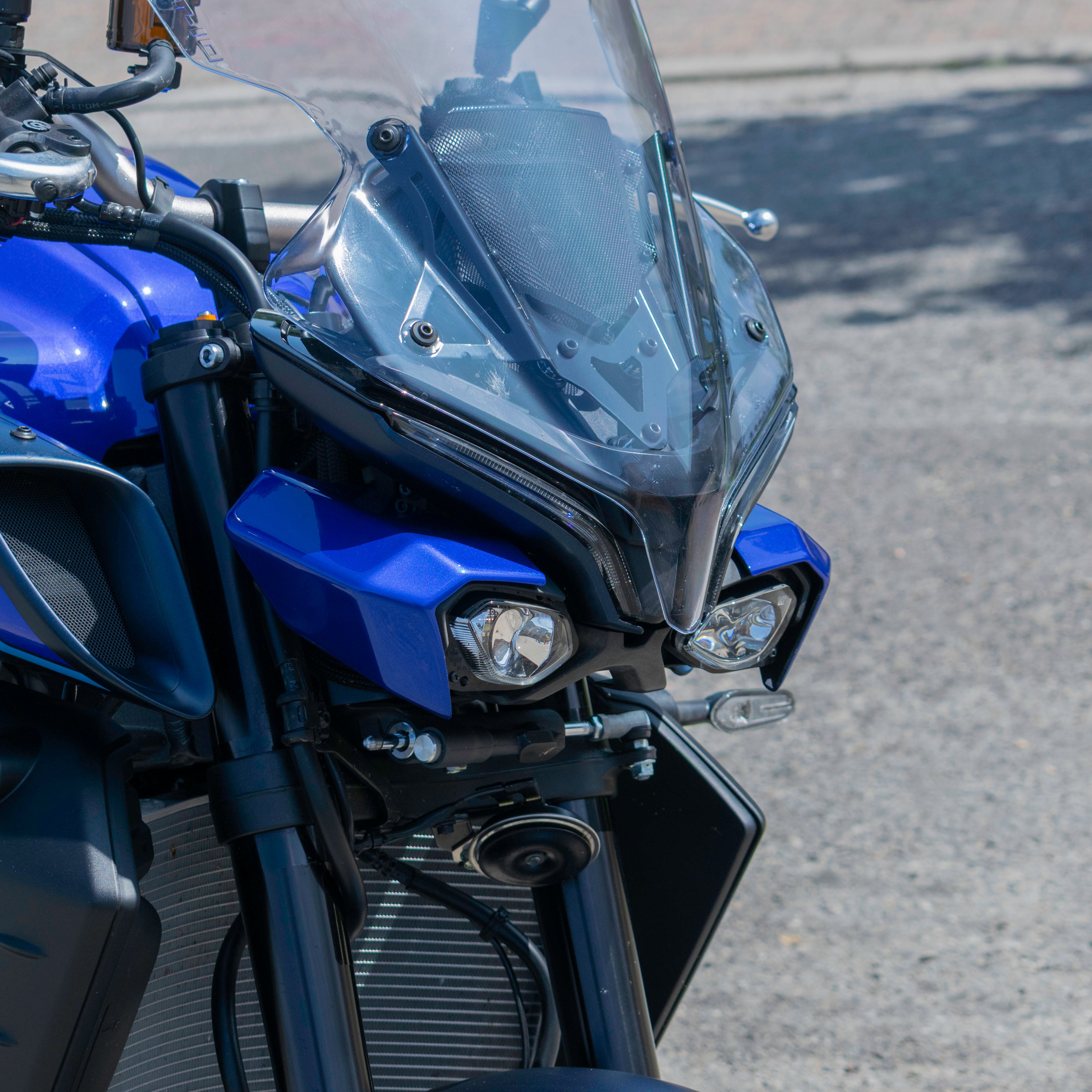 Pyramid Headlight Shrouds | Tech Black | Yamaha MT-10 2022>Current-Decals-Pyramid Motorcycle Accessories