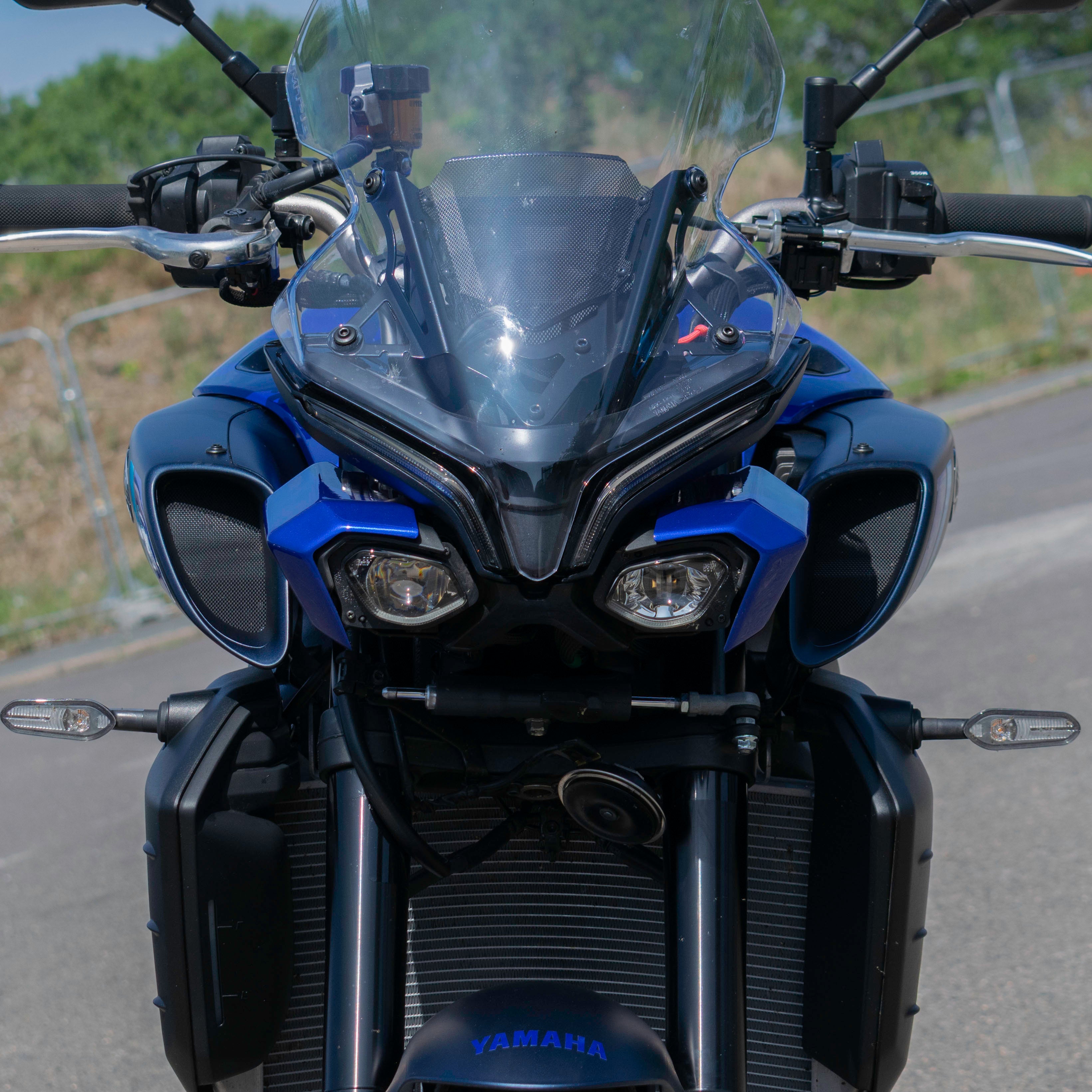 Pyramid Headlight Shrouds | Tech Black | Yamaha MT-10 2022>Current-Decals-Pyramid Motorcycle Accessories