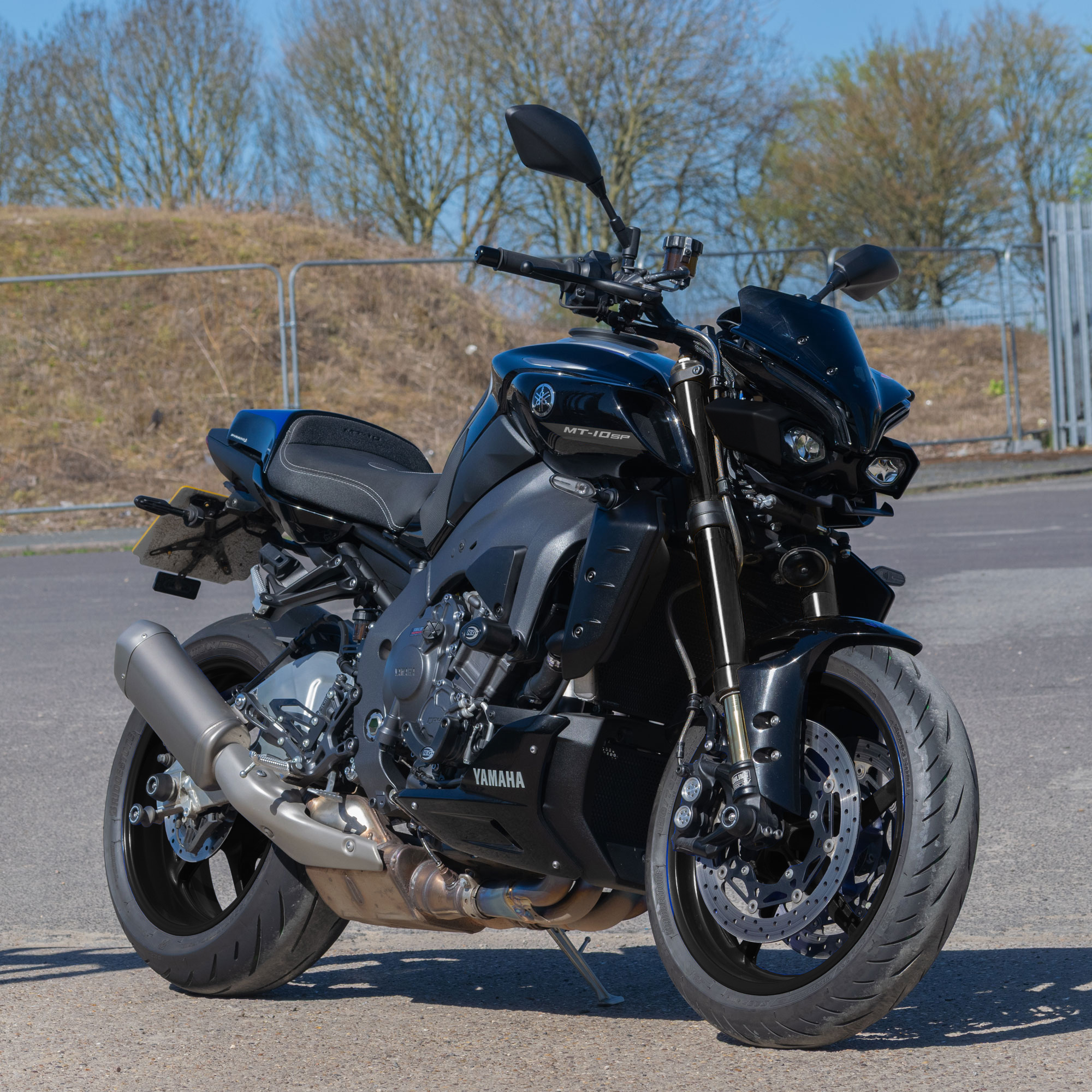 Pyramid Headlight Shrouds | Tech Black | Yamaha MT-10 2022>Current-Decals-Pyramid Motorcycle Accessories