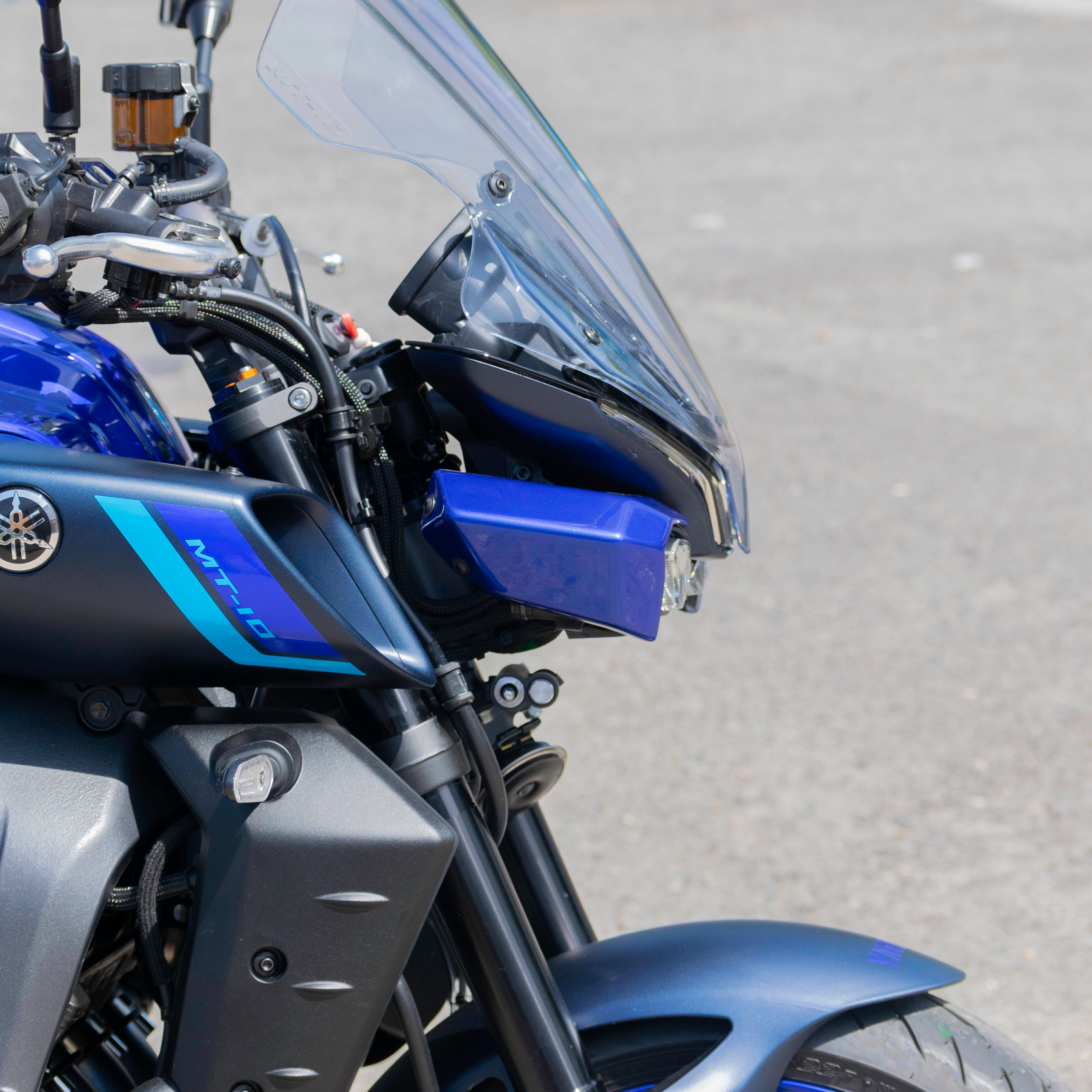 Pyramid Headlight Shrouds | Tech Black | Yamaha MT-10 2022>Current-Decals-Pyramid Motorcycle Accessories