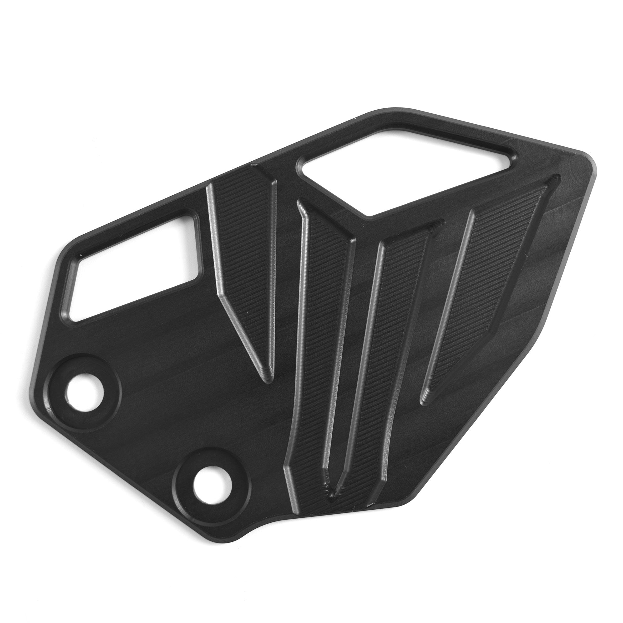 Pyramid Heel Plates | Black | Yamaha XSR 900 (Inc. GP) 2022>Current-Heel Plates-Pyramid Motorcycle Accessories