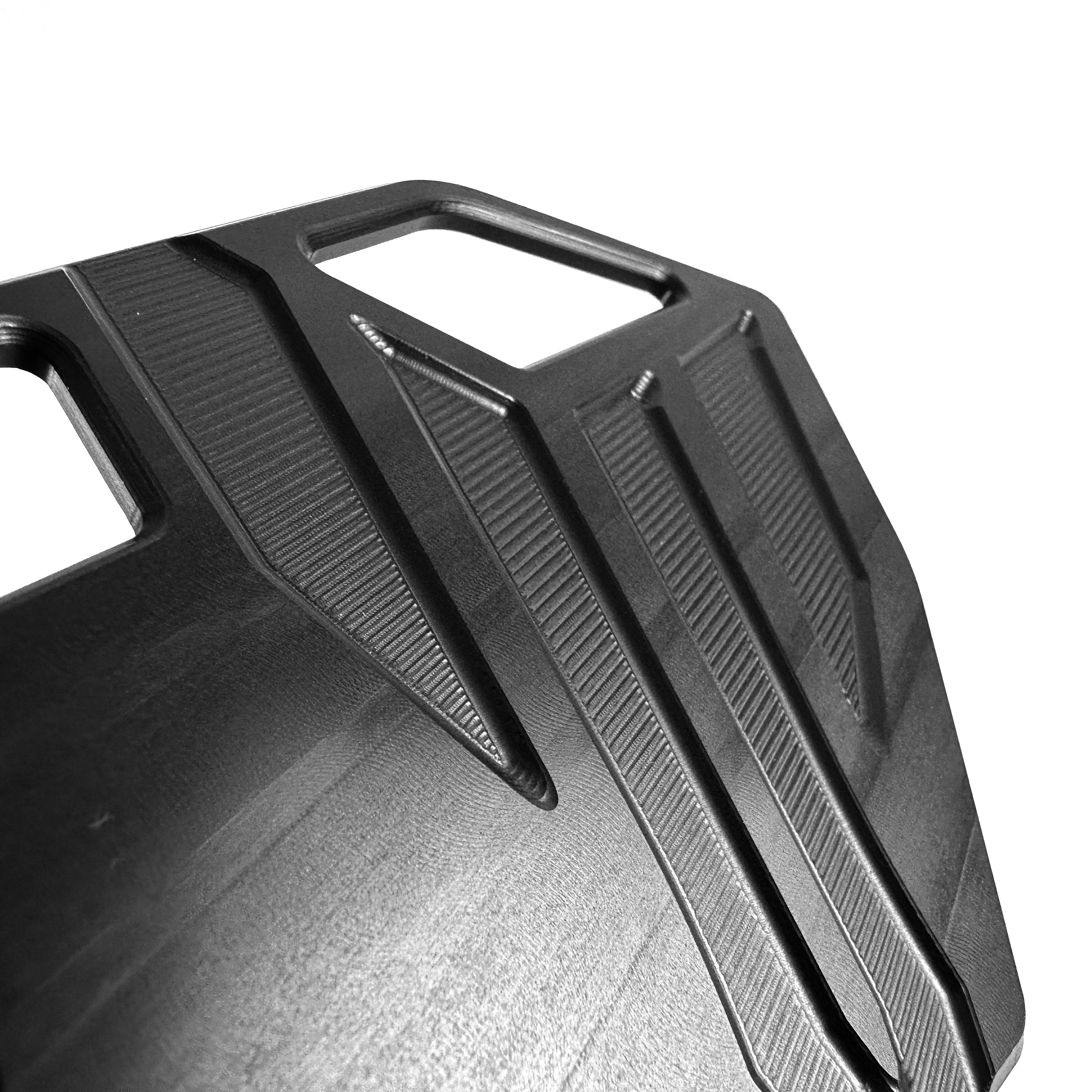 Pyramid Heel Plates | Black | Yamaha XSR 900 (Inc. GP) 2022>Current-Heel Plates-Pyramid Motorcycle Accessories