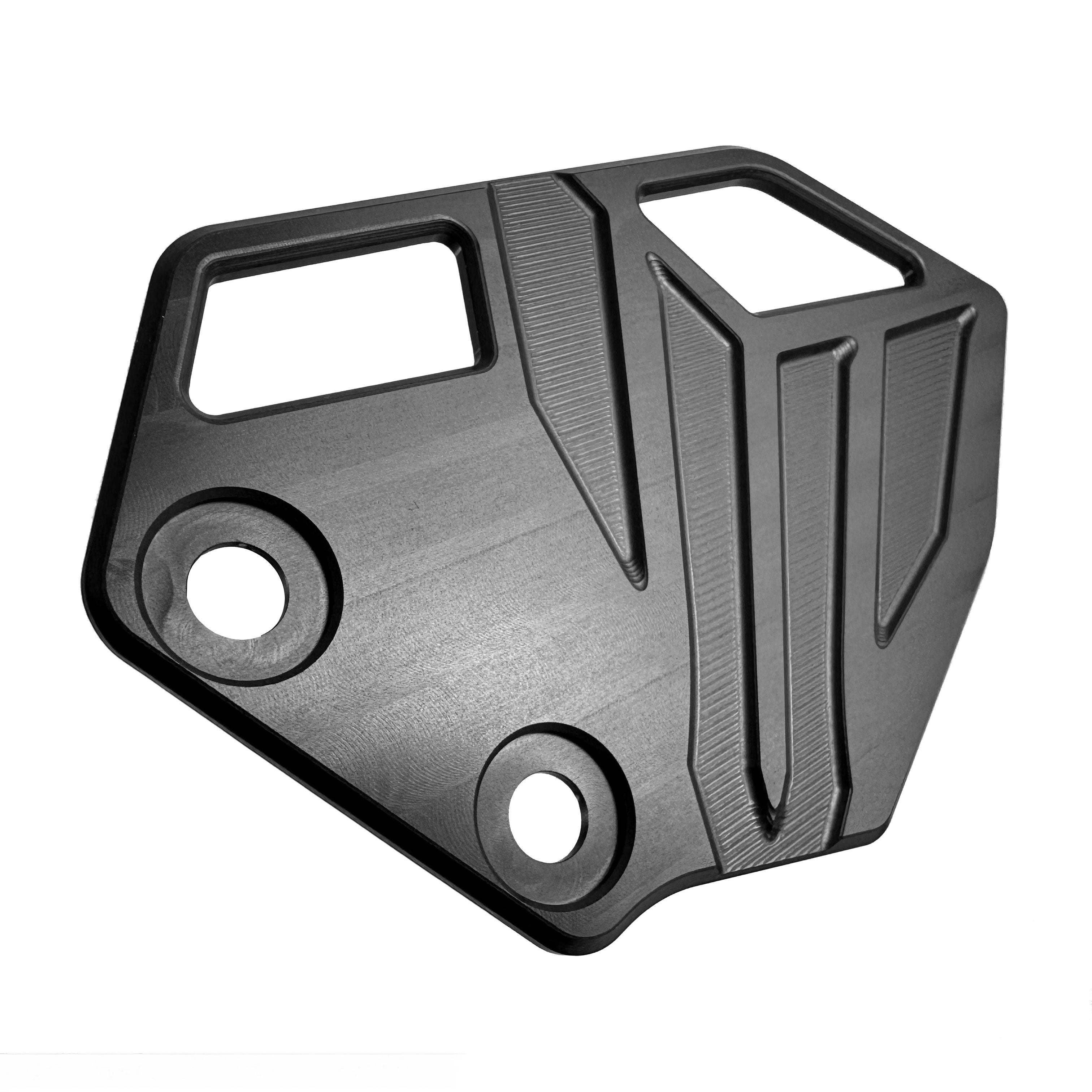 Pyramid Heel Plates | Black | Yamaha XSR 900 (Inc. GP) 2022>Current-Heel Plates-Pyramid Motorcycle Accessories