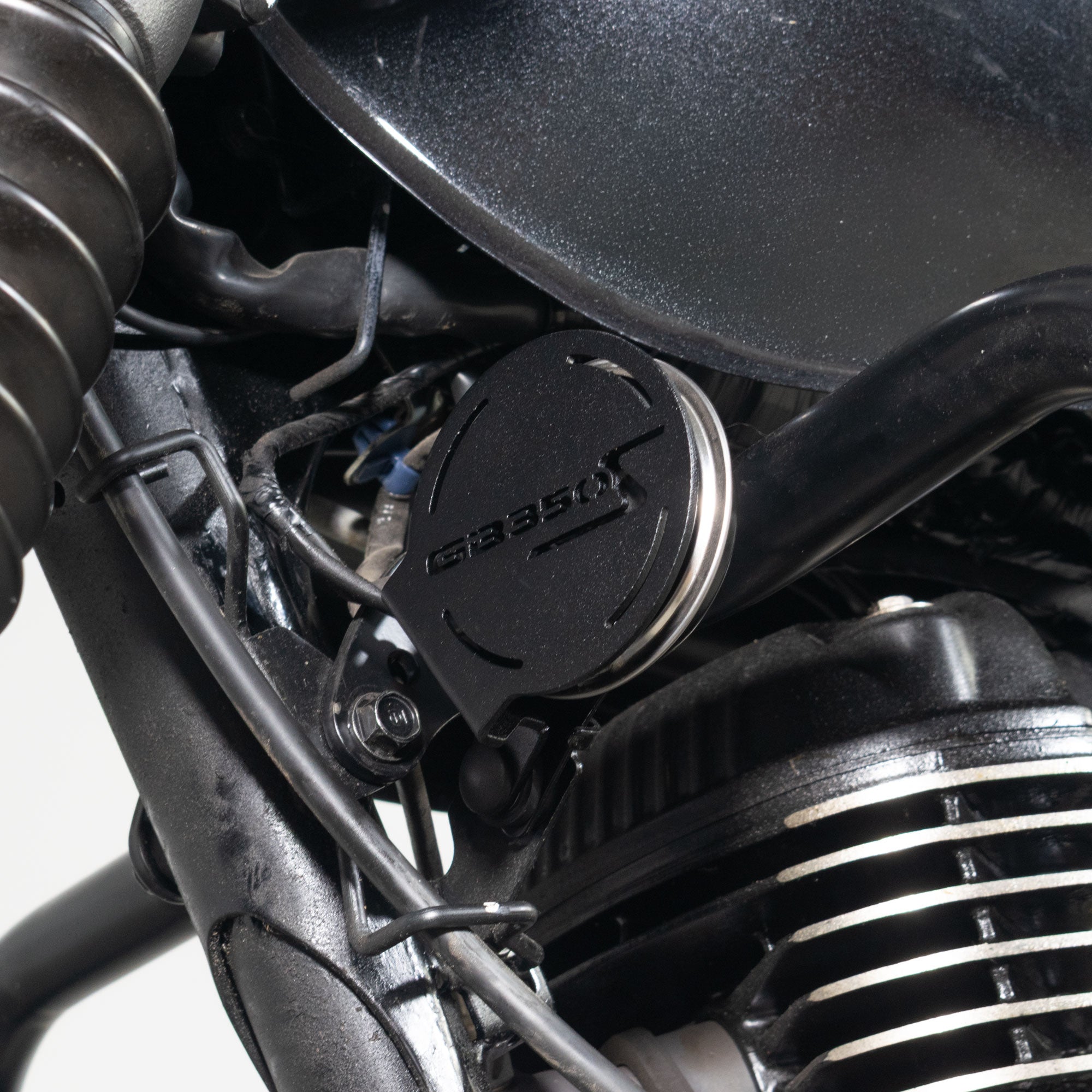Pyramid Horn Cover | Black | Honda GB350S 2025>Current -  Shop name