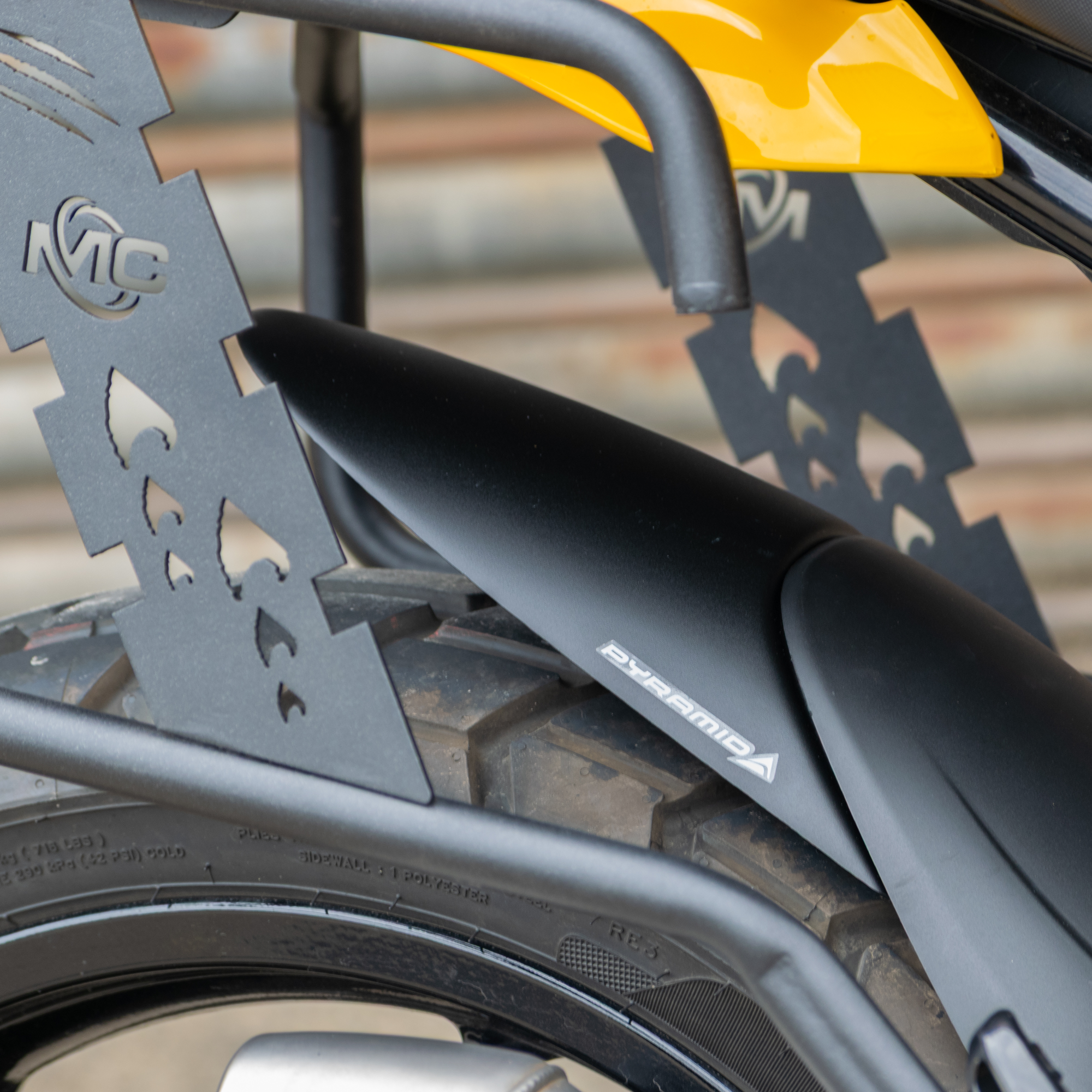 Pyramid Hugger Extension | Matte Black | Royal Enfield Guerrilla 450 2024>Current-Extenda Fendas-Pyramid Motorcycle Accessories