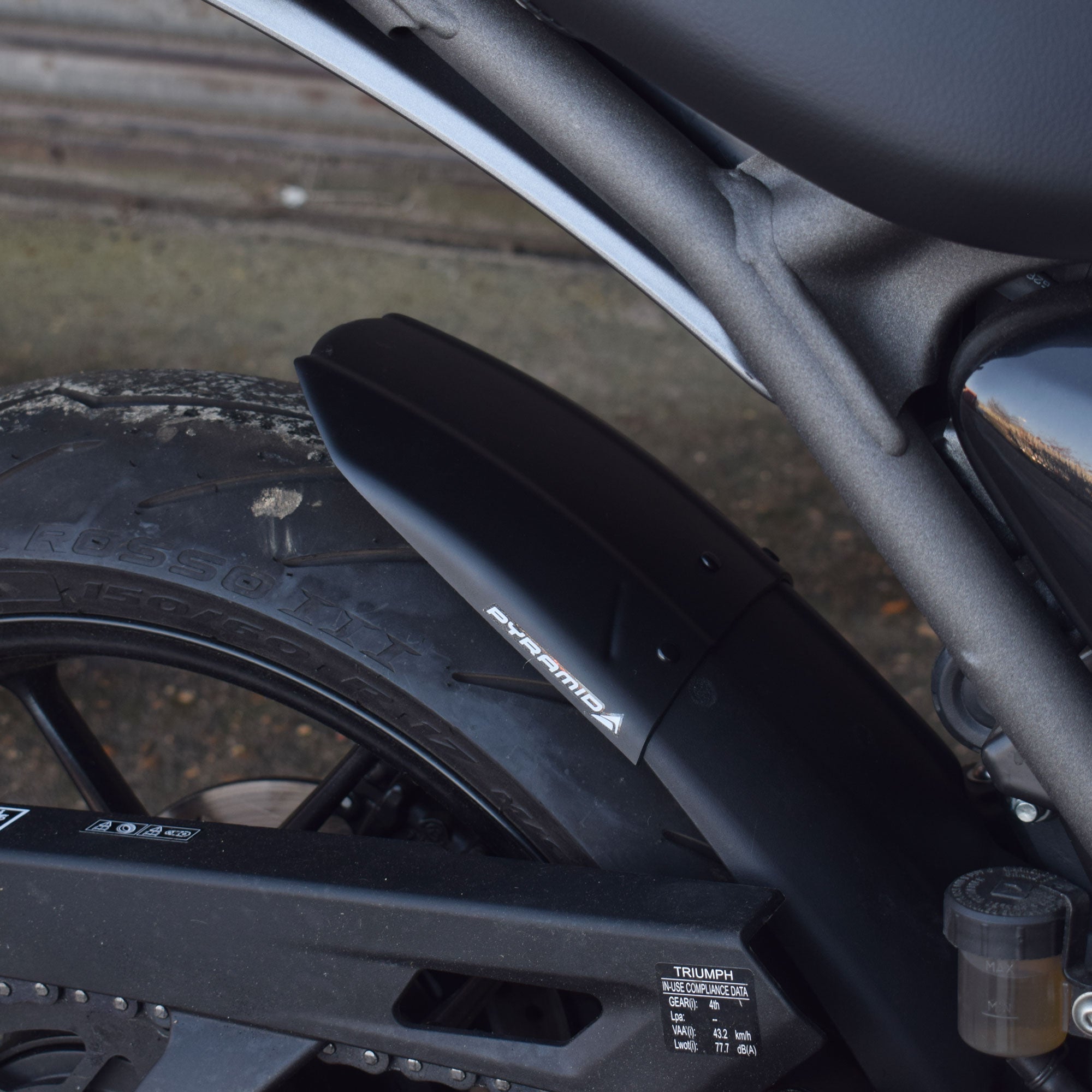 Pyramid Hugger Extension | Matte Black | Triumph Speed 400 2024>Current-Hugger Extensions-Pyramid Motorcycle Accessories