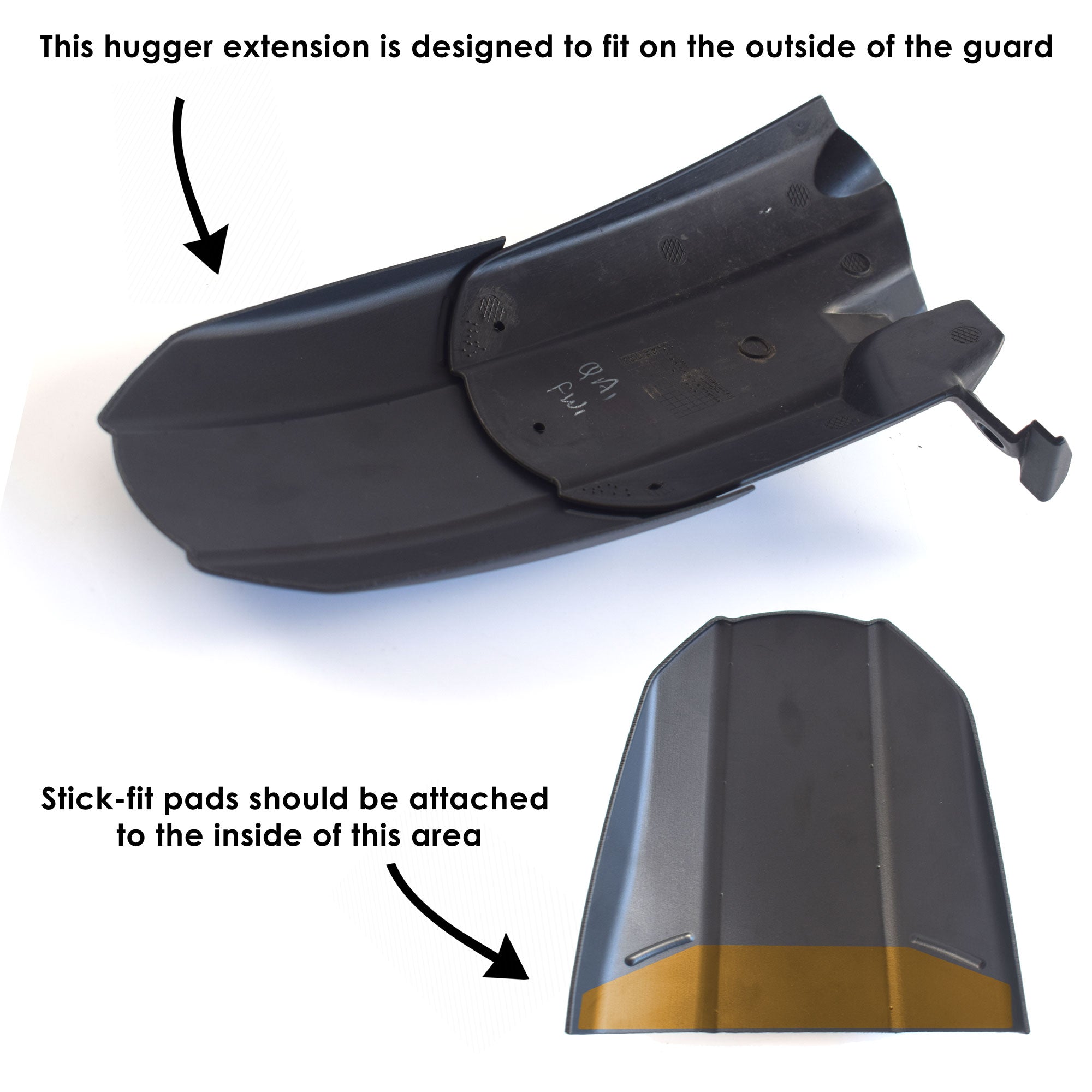 Pyramid Hugger Extension | Matte Black | Triumph Speed 400 2024>Current-Hugger Extensions-Pyramid Motorcycle Accessories