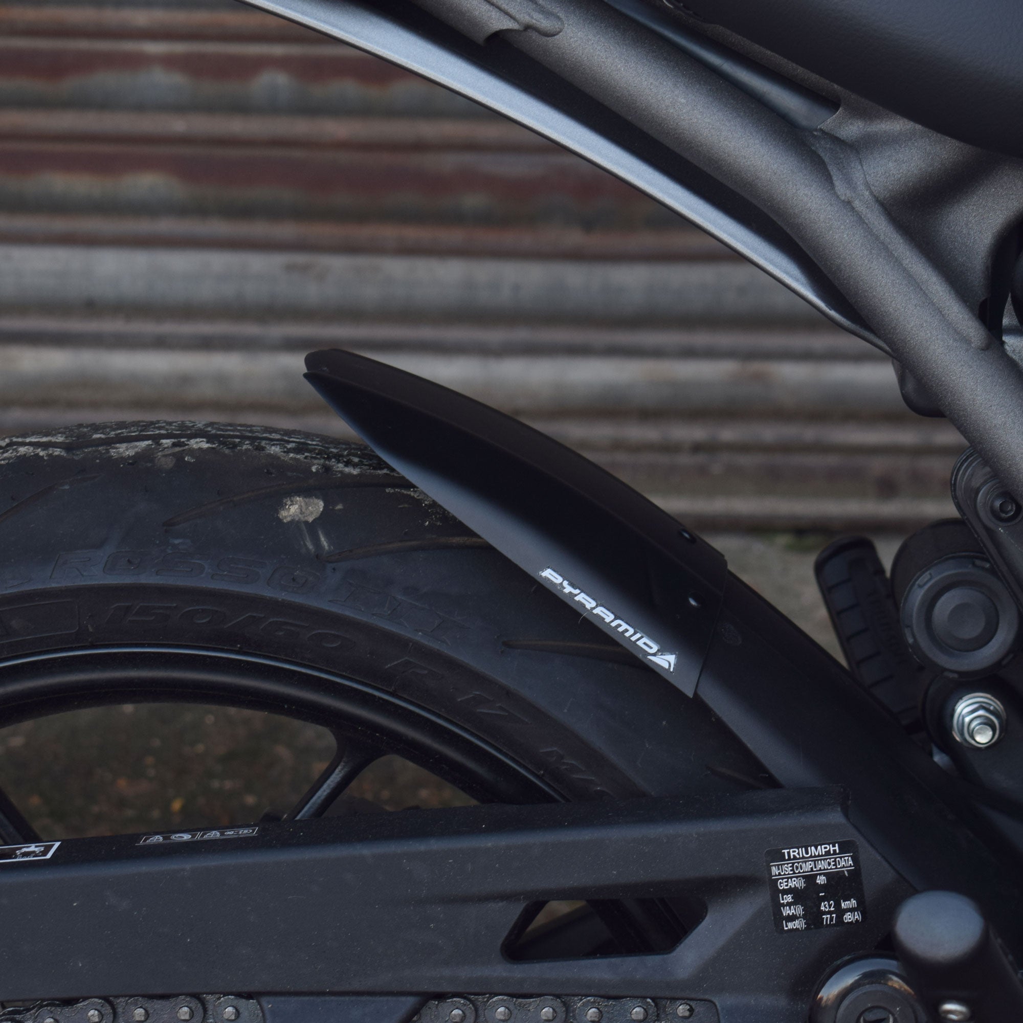 Pyramid Hugger Extension | Matte Black | Triumph Speed 400 2024>Current-Hugger Extensions-Pyramid Motorcycle Accessories