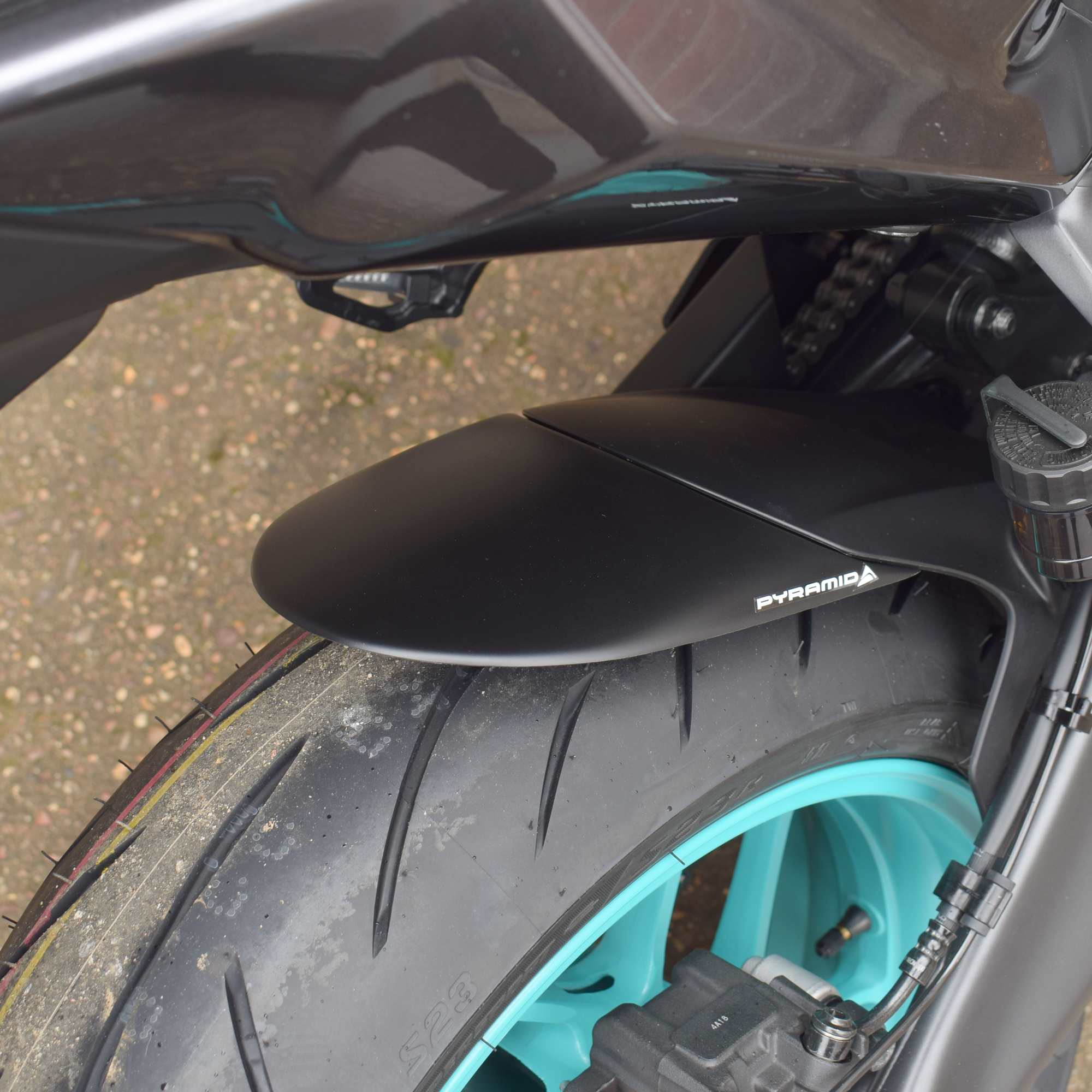 Pyramid Hugger Extension | Matte Black | Yamaha MT-09 2021>Current-Hugger Extensions-Pyramid Motorcycle Accessories