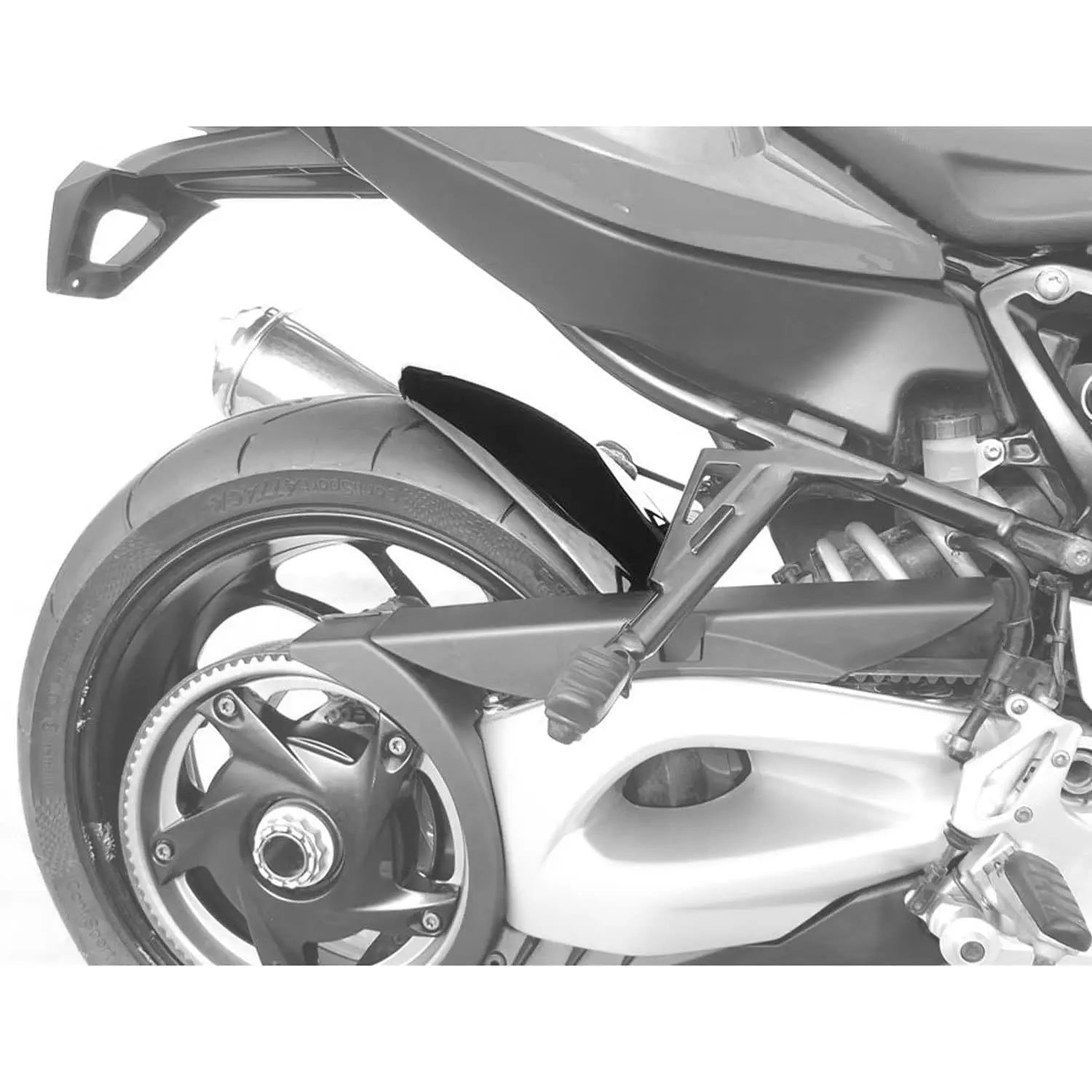Pyramid Hugger | Gloss Black | BMW F 800 ST 2006>2013 -  Shop name