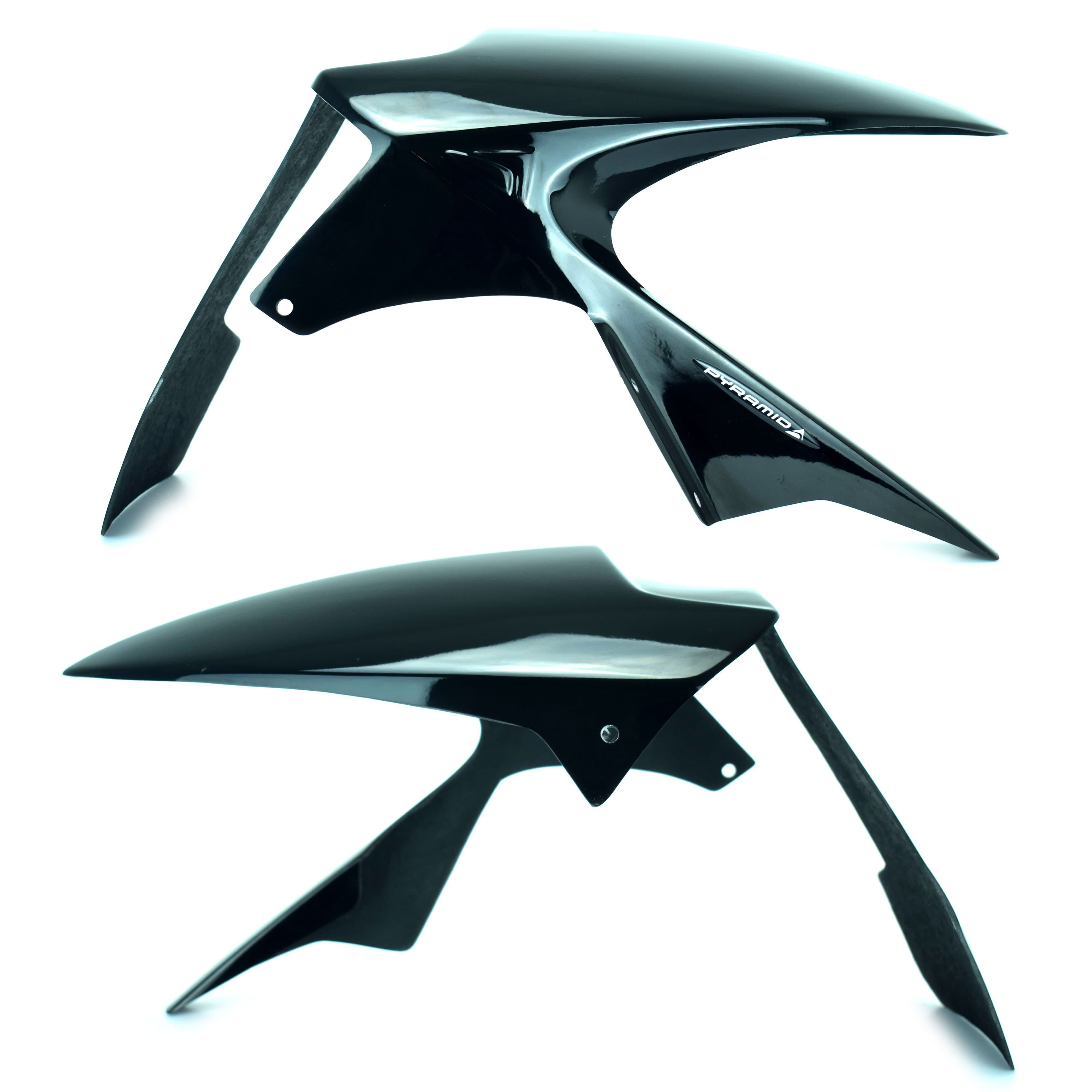 Pyramid Hugger | Gloss Black | Kawasaki Ninja ZX-6R 2005>2006-Huggers-Pyramid Motorcycle Accessories