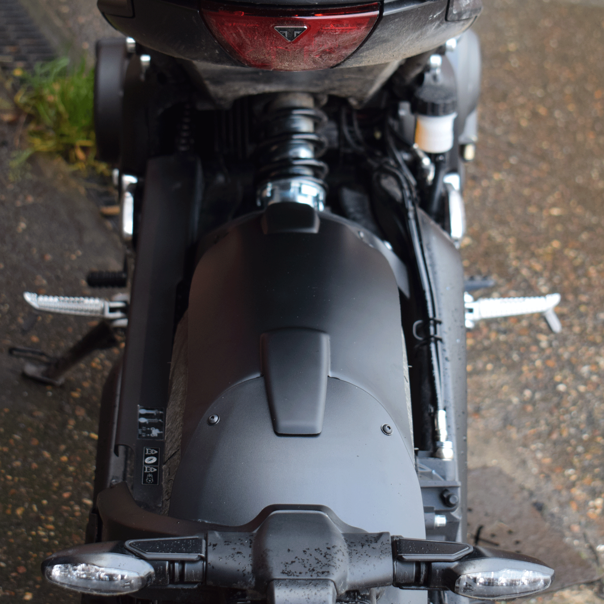 Pyramid Hugger | Matte Black | Triumph Trident 660 2021>Current-076944M-Huggers-Pyramid Motorcycle Accessories