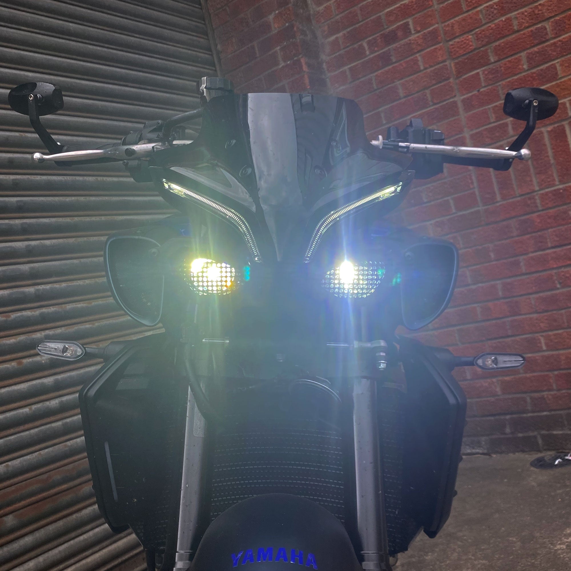 Pyramid Lower Headlight Guards | Matte Black | Yamaha MT-10 2022>Current-32270M-Headlight Protection-Pyramid Motorcycle Accessories