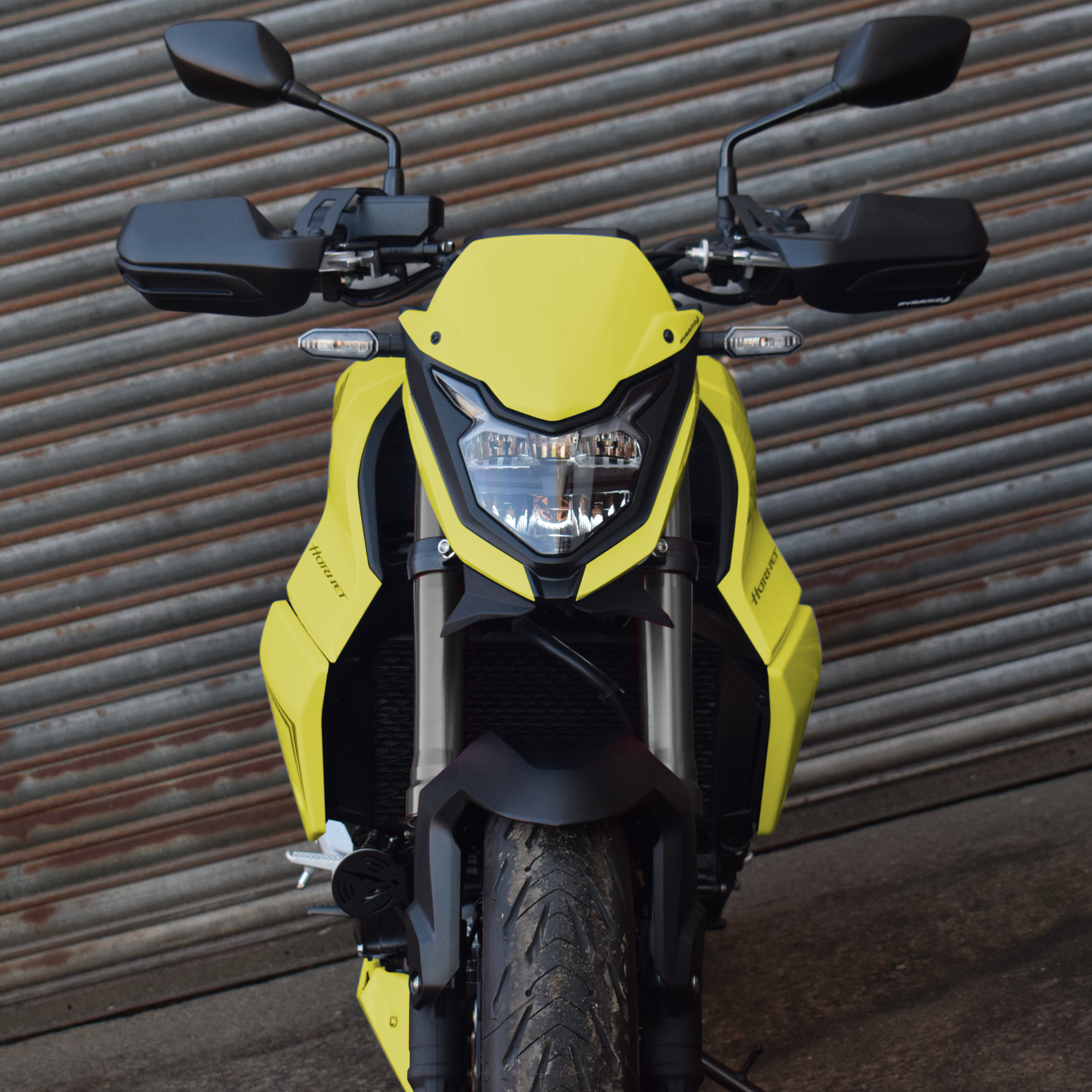 Pyramid Radiator Cheeks | Mat Goldfinch Yellow | Honda CB750 Hornet 2022>Current-21055Y-Radiator Cheeks-Pyramid Motorcycle Accessories