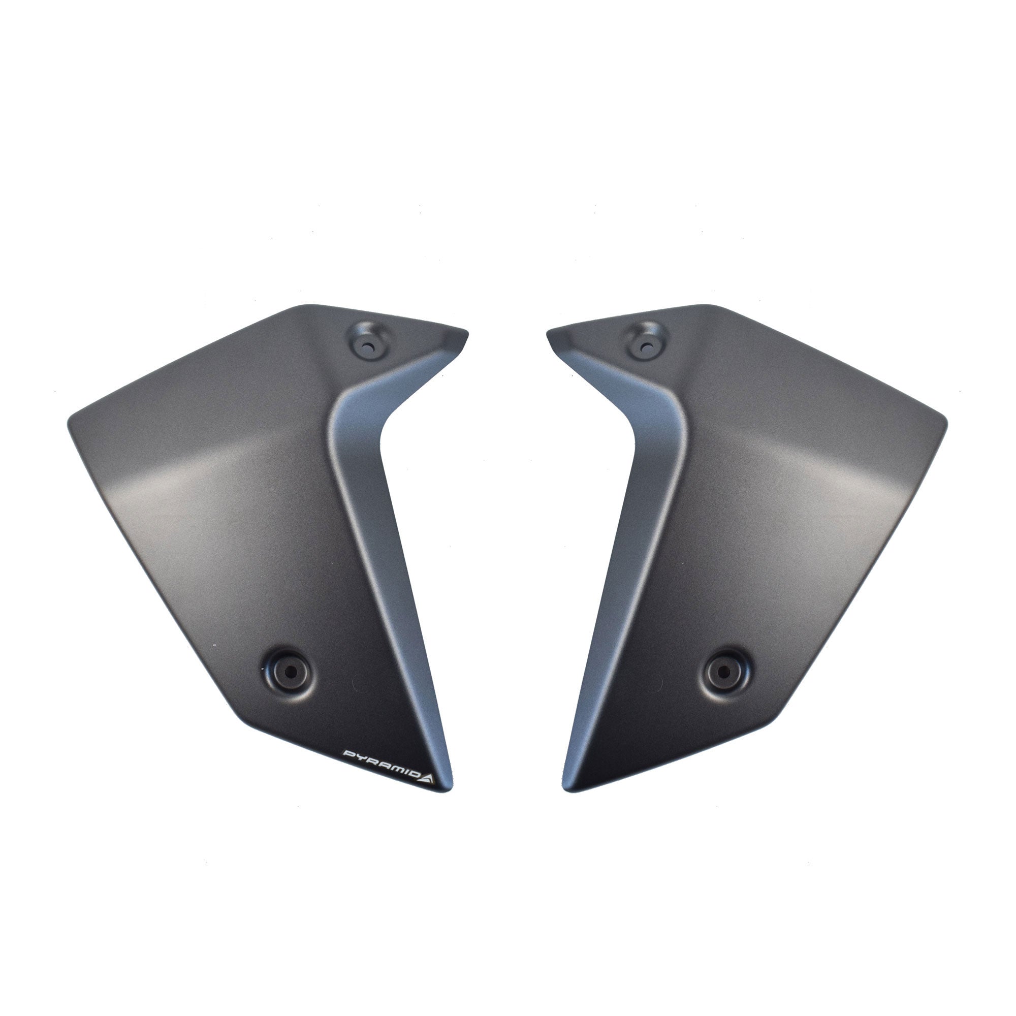 Pyramid Radiator Cheeks | Matte Iridium Grey Metallic | Honda CB750 Hornet 2022>2024 -  Shop name