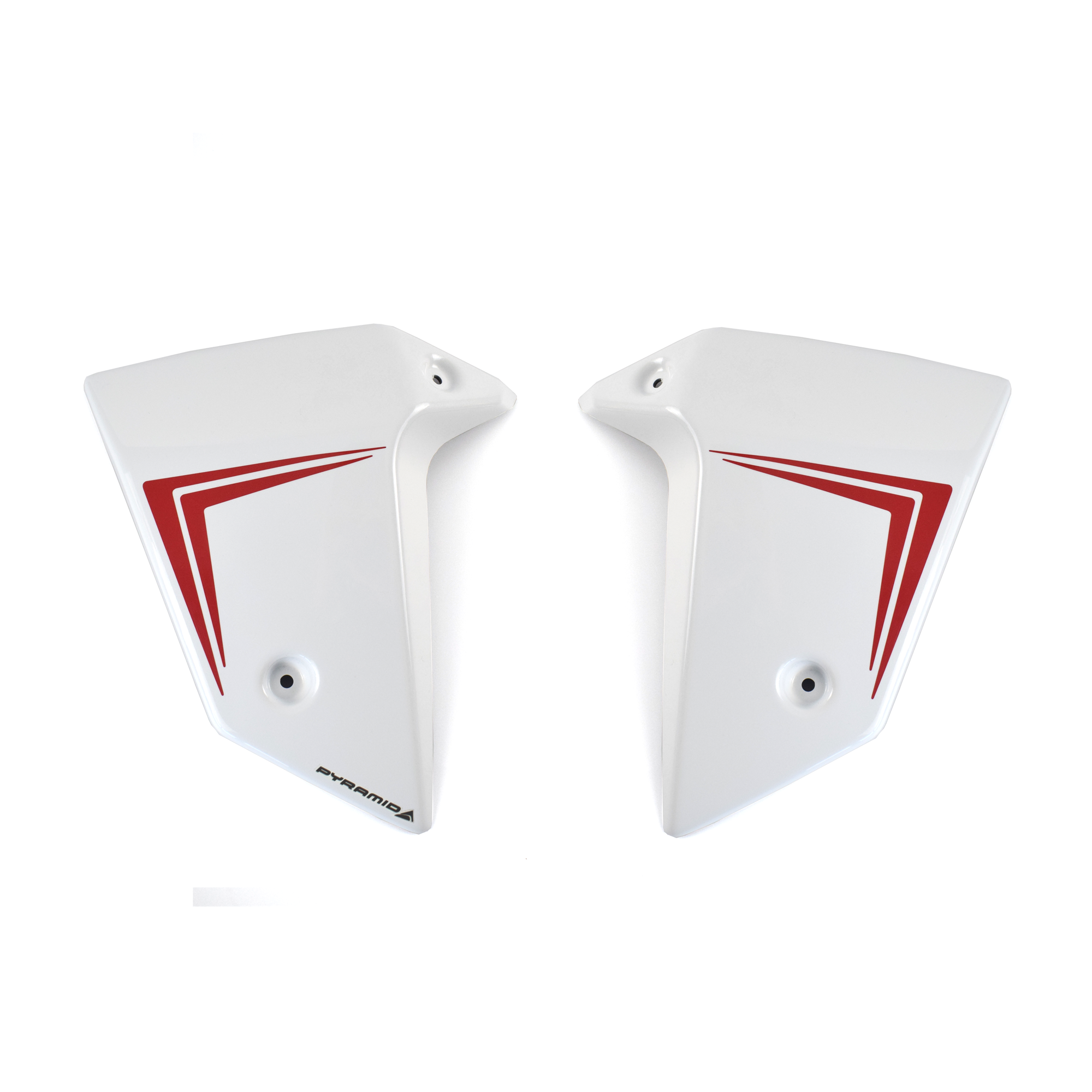 Pyramid Radiator Cheeks | Pearl Glare White | Honda CB 750 Hornet 2022>2024-21055C-Radiator Cheeks-Pyramid Motorcycle Accessories