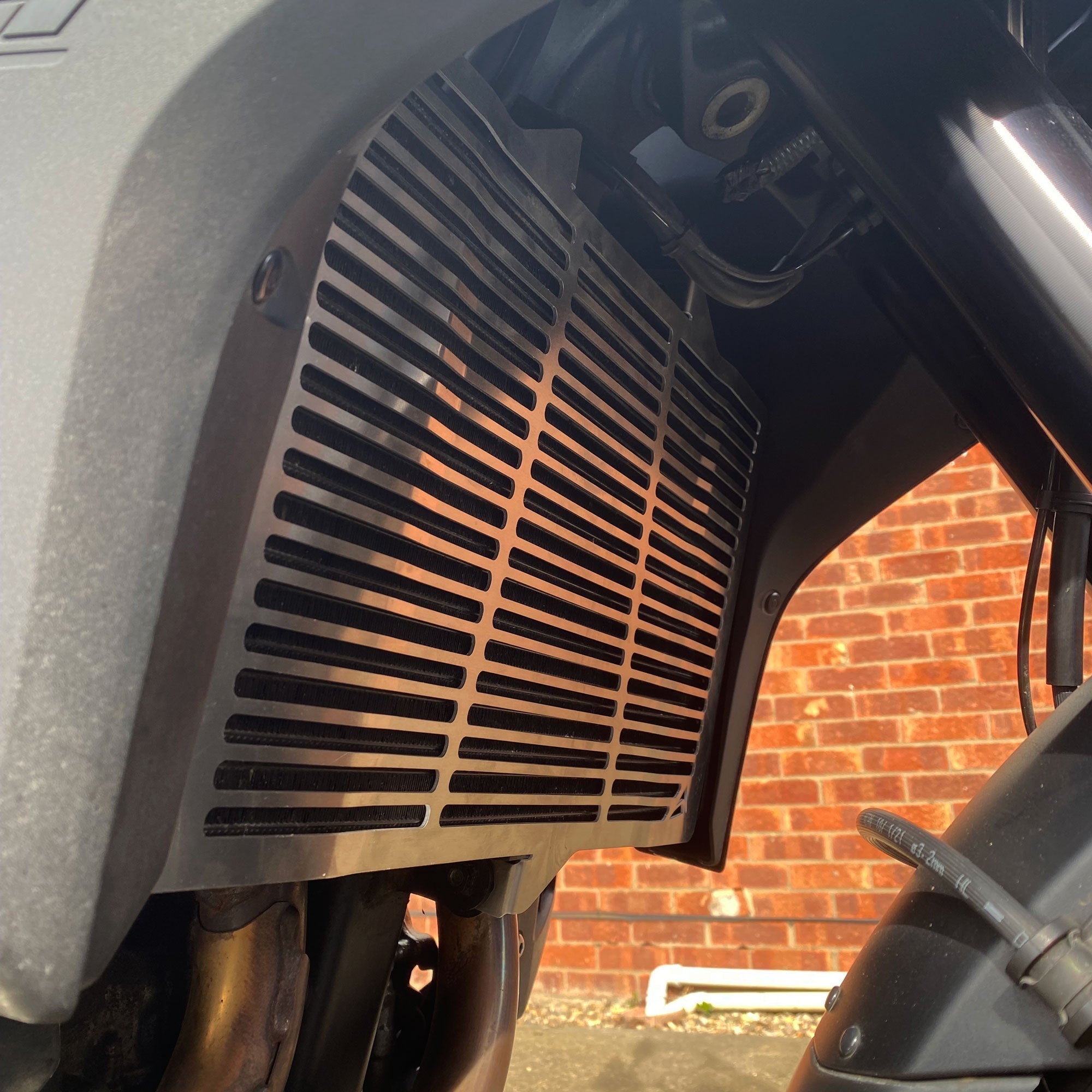 Pyramid Radiator Guard | Matte Black | Honda NT1100 2022>Current -  Shop name