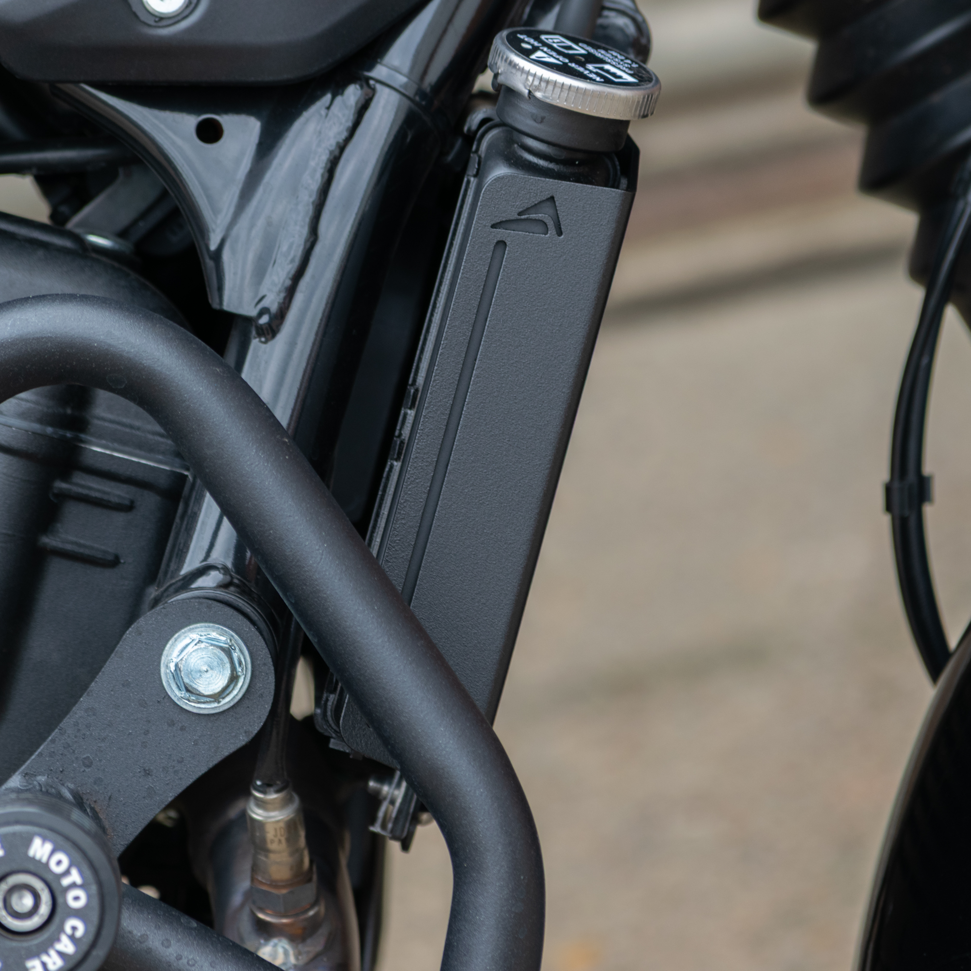 Pyramid Radiator Guard | Matte Black | Royal Enfield Guerrilla 450 2024>Current -  Shop name