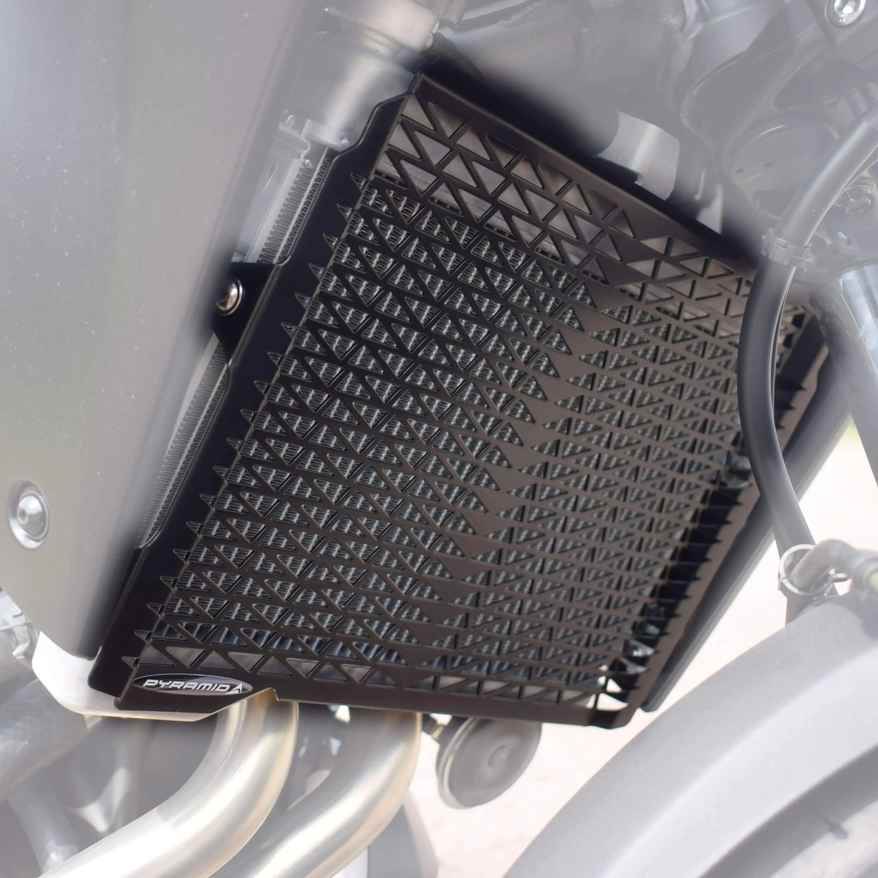 Pyramid Radiator Guard | Matte Black | Triumph Street Triple 675 2013>2016 -  Shop name