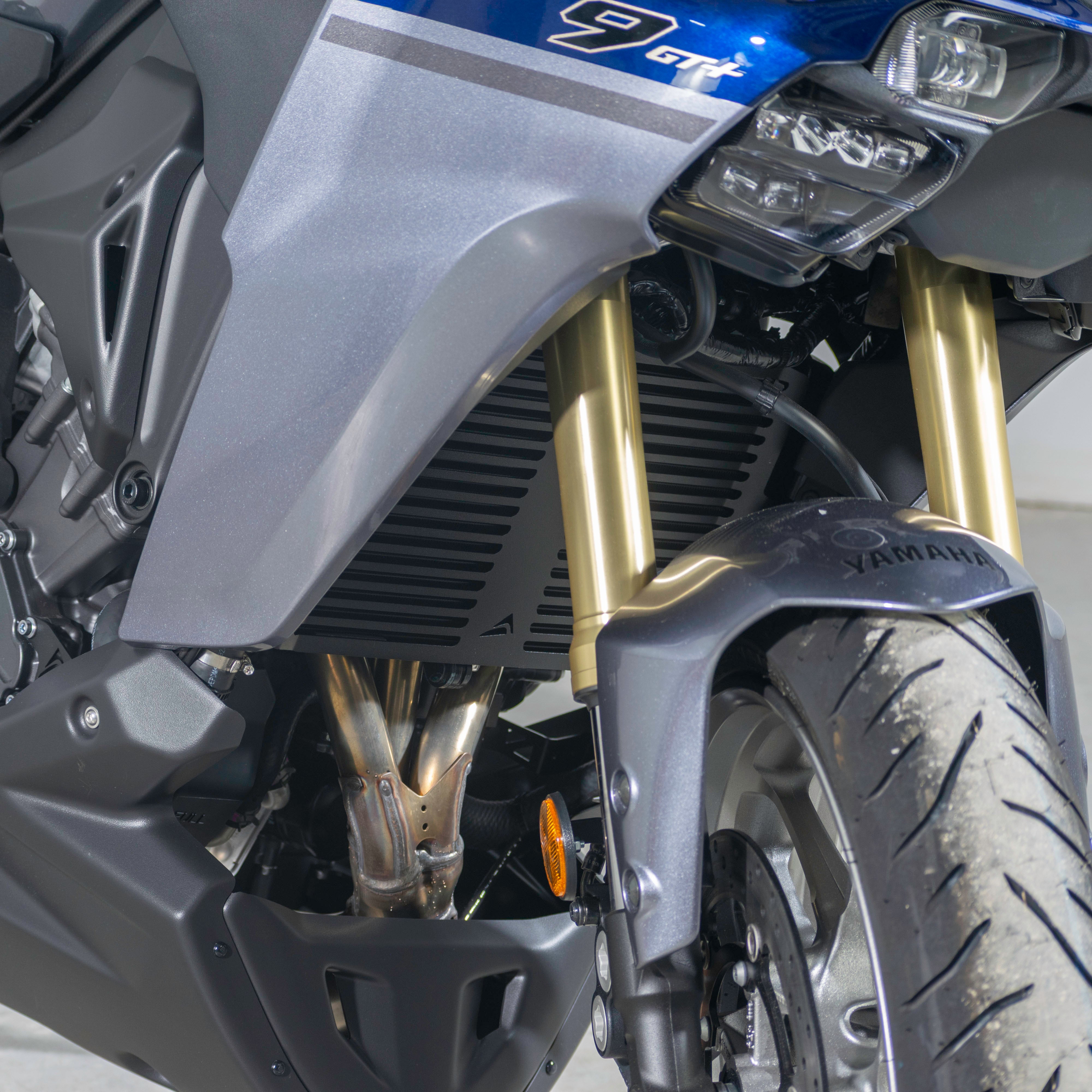 Pyramid Radiator Guard | Matte Black | Yamaha Tracer 9 GT (+) 2025>Current-Radiator Guards-Pyramid Motorcycle Accessories