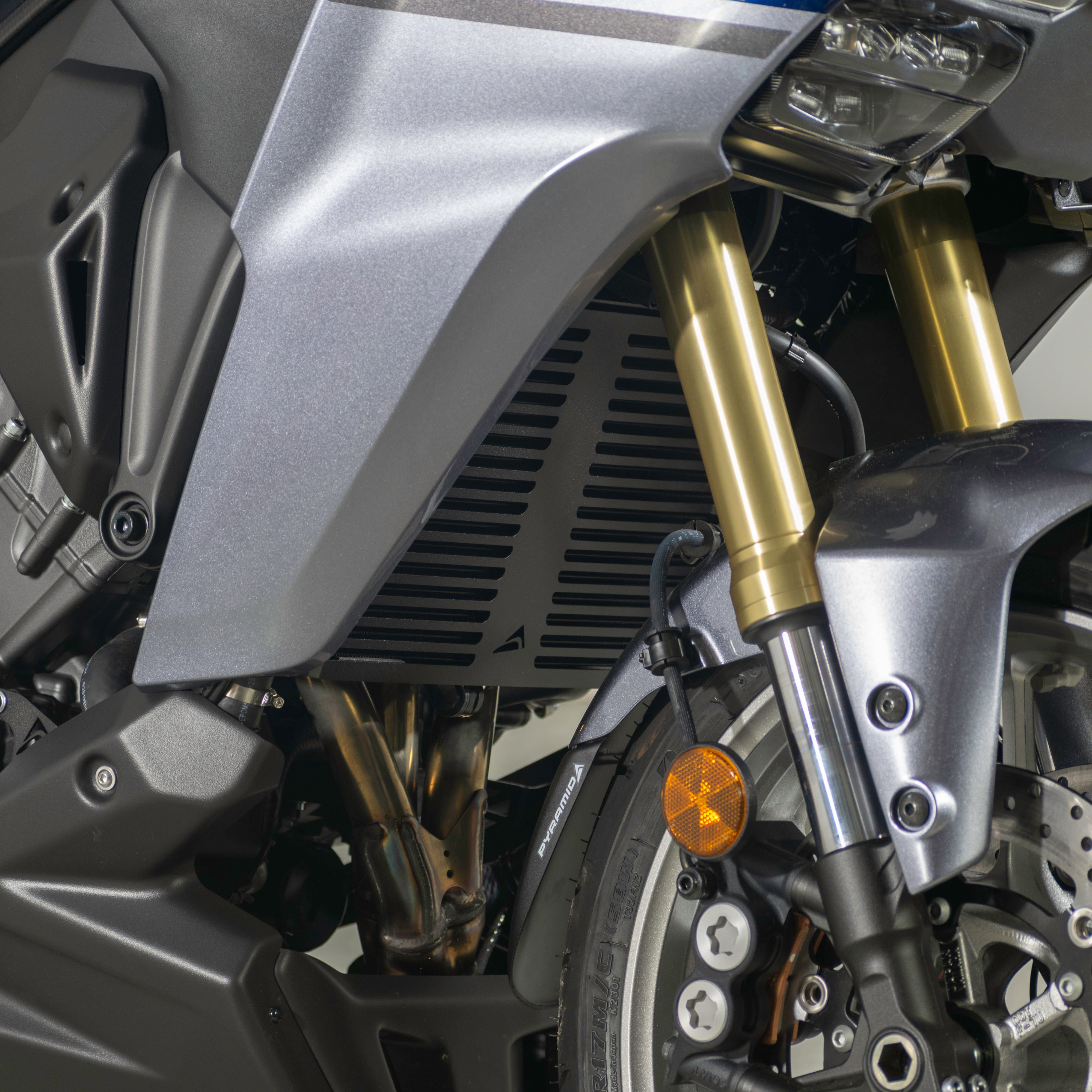 Pyramid Radiator Guard | Matte Black | Yamaha Tracer 9 GT (+) 2025>Current-Radiator Guards-Pyramid Motorcycle Accessories