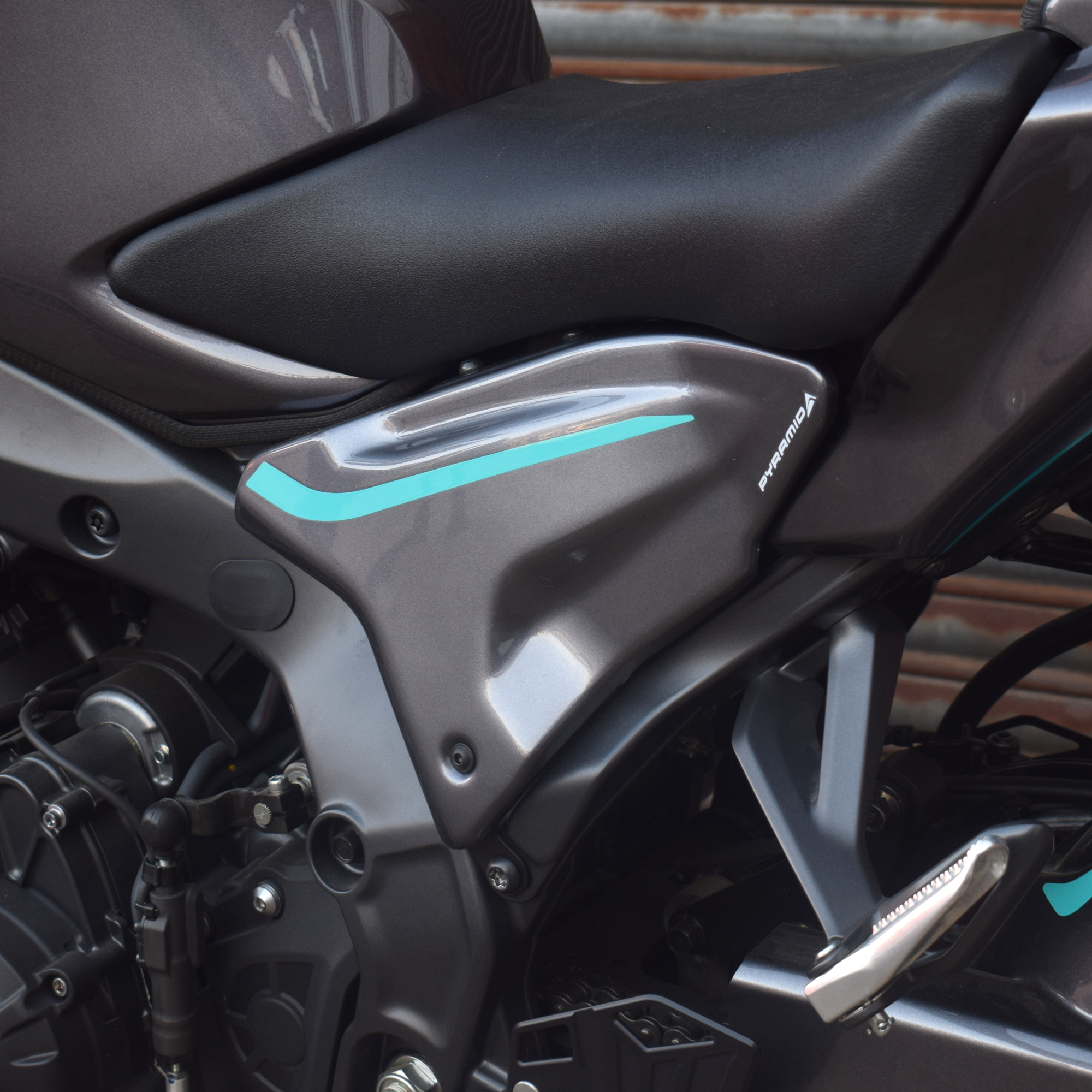 Pyramid Rear Infill Panels | Midnight Cyan | Yamaha MT-09 2024>Current-Infill Panels-Pyramid Motorcycle Accessories