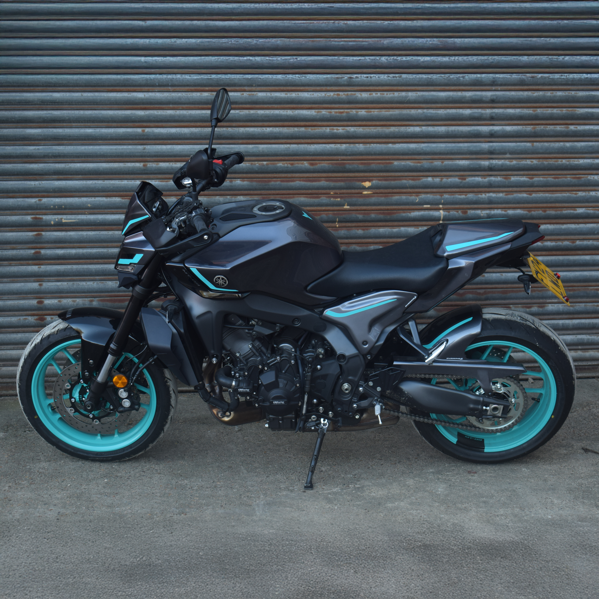 Pyramid Rear Infill Panels | Midnight Cyan | Yamaha MT-09 2024>Current-Infill Panels-Pyramid Motorcycle Accessories