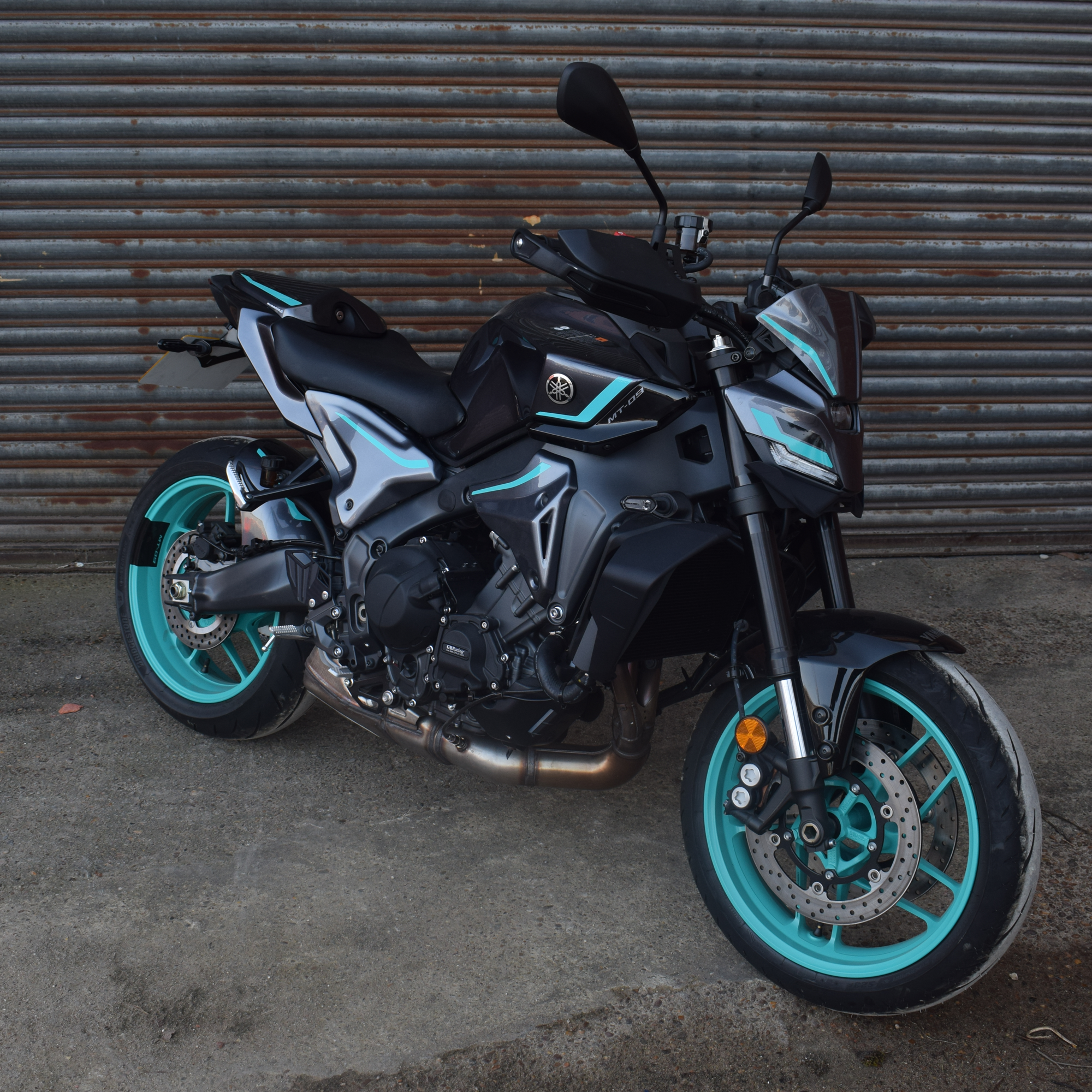 Pyramid Rear Infill Panels | Midnight Cyan | Yamaha MT-09 2024>Current-Infill Panels-Pyramid Motorcycle Accessories