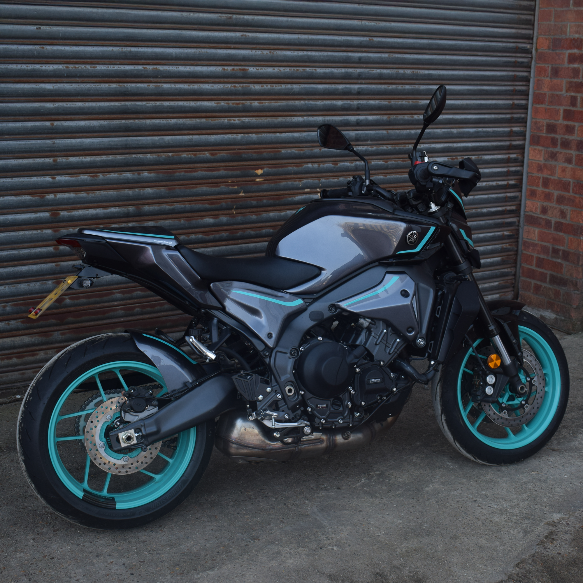 Pyramid Rear Infill Panels | Midnight Cyan | Yamaha MT-09 2024>Current-Infill Panels-Pyramid Motorcycle Accessories