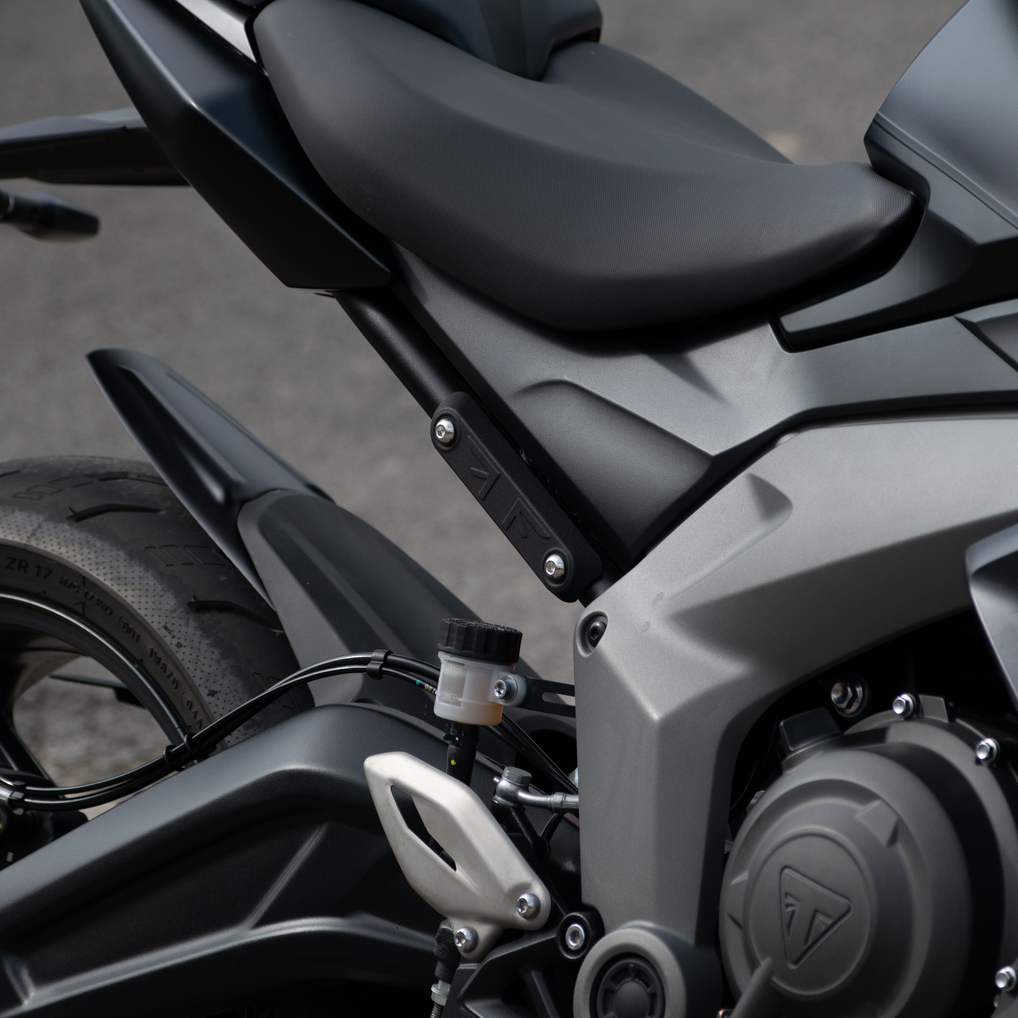 Pyramid Rear Peg Blanking Blocks | Matte Black | Triumph Daytona 660 2024>Current -  Shop name