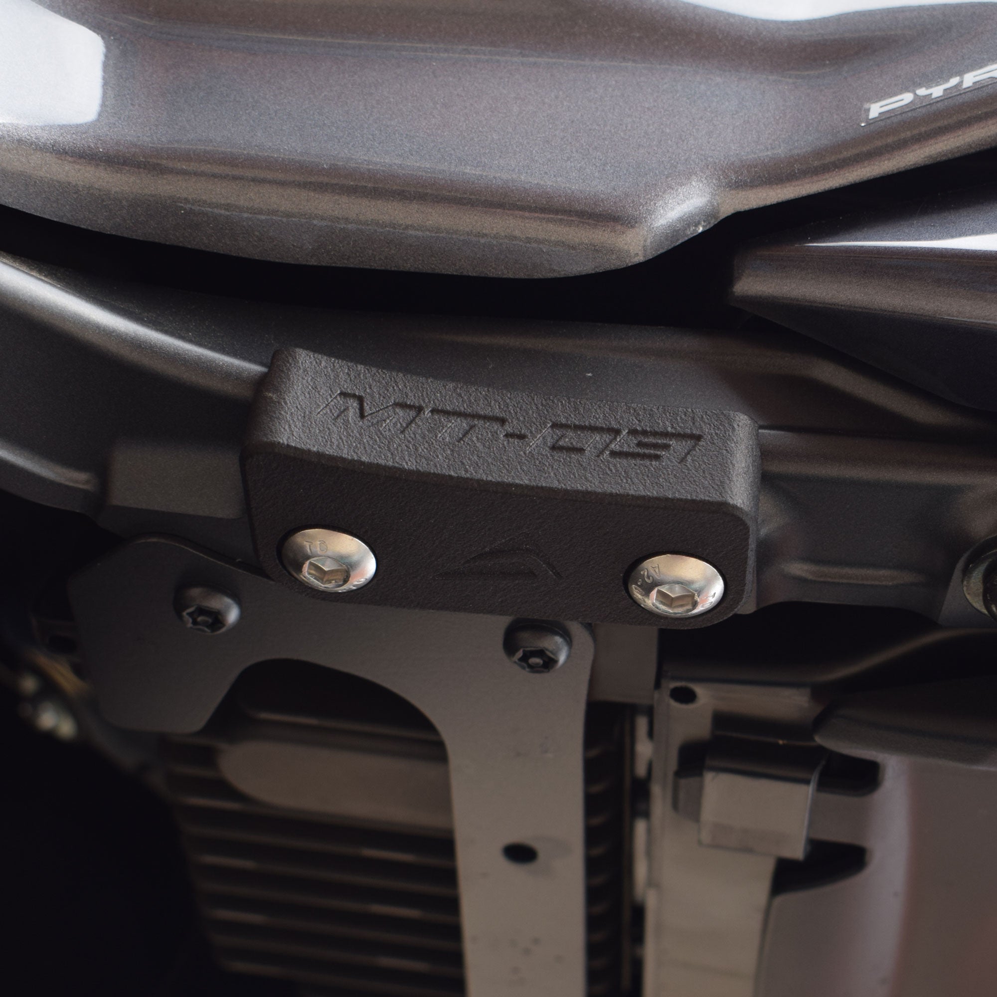 Pyramid Rear Peg Blanking Blocks | Matte Black | Yamaha MT-09 inc SP 2024>Current -  Shop name