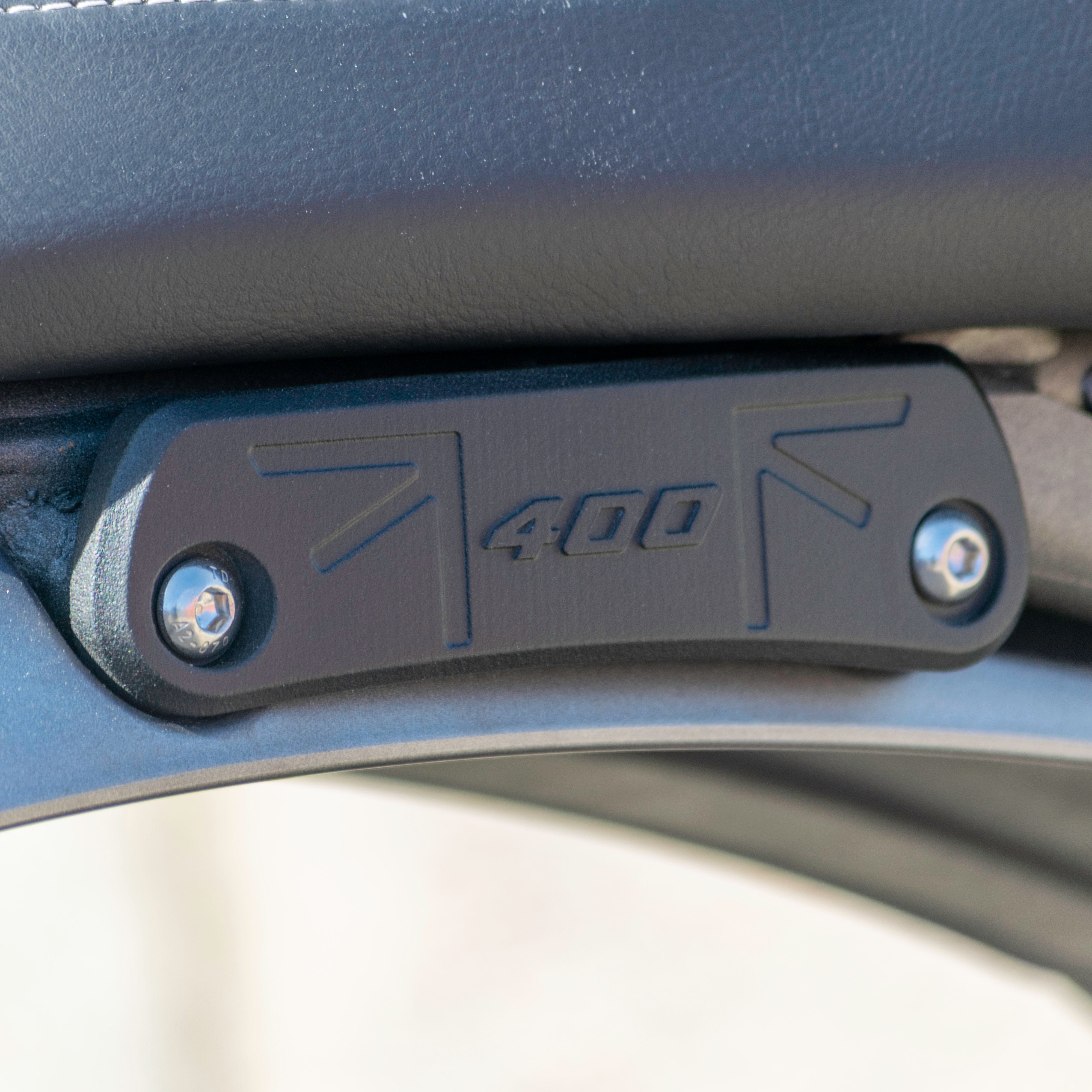 Pyramid Rear Rack Blanking Blocks | Matte Black | Triumph Speed 400 2024>Current-Footpegs-Pyramid Motorcycle Accessories