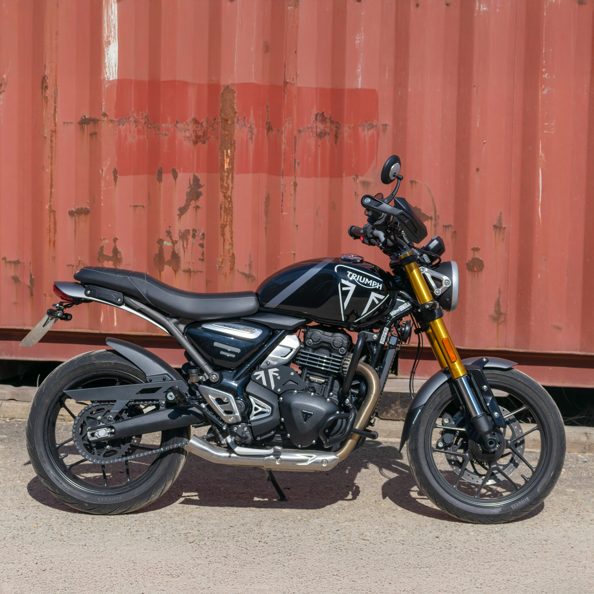 Pyramid Rear Rack Blanking Blocks | Matte Black | Triumph Speed 400 2024>Current-Footpegs-Pyramid Motorcycle Accessories