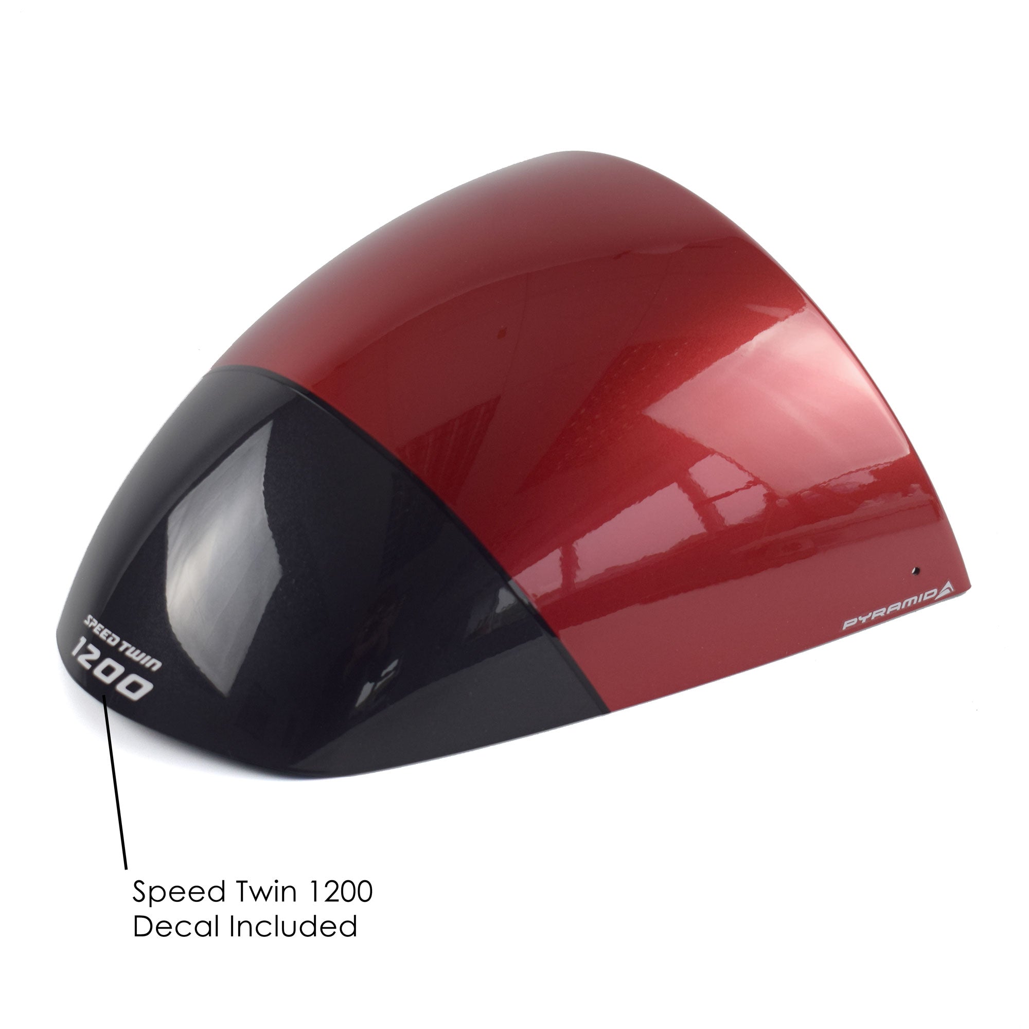 Pyramid Seat Cowl | Carnival Red & Storm Grey | Triumph Speed Twin 1200 2024>2024 -  Shop name