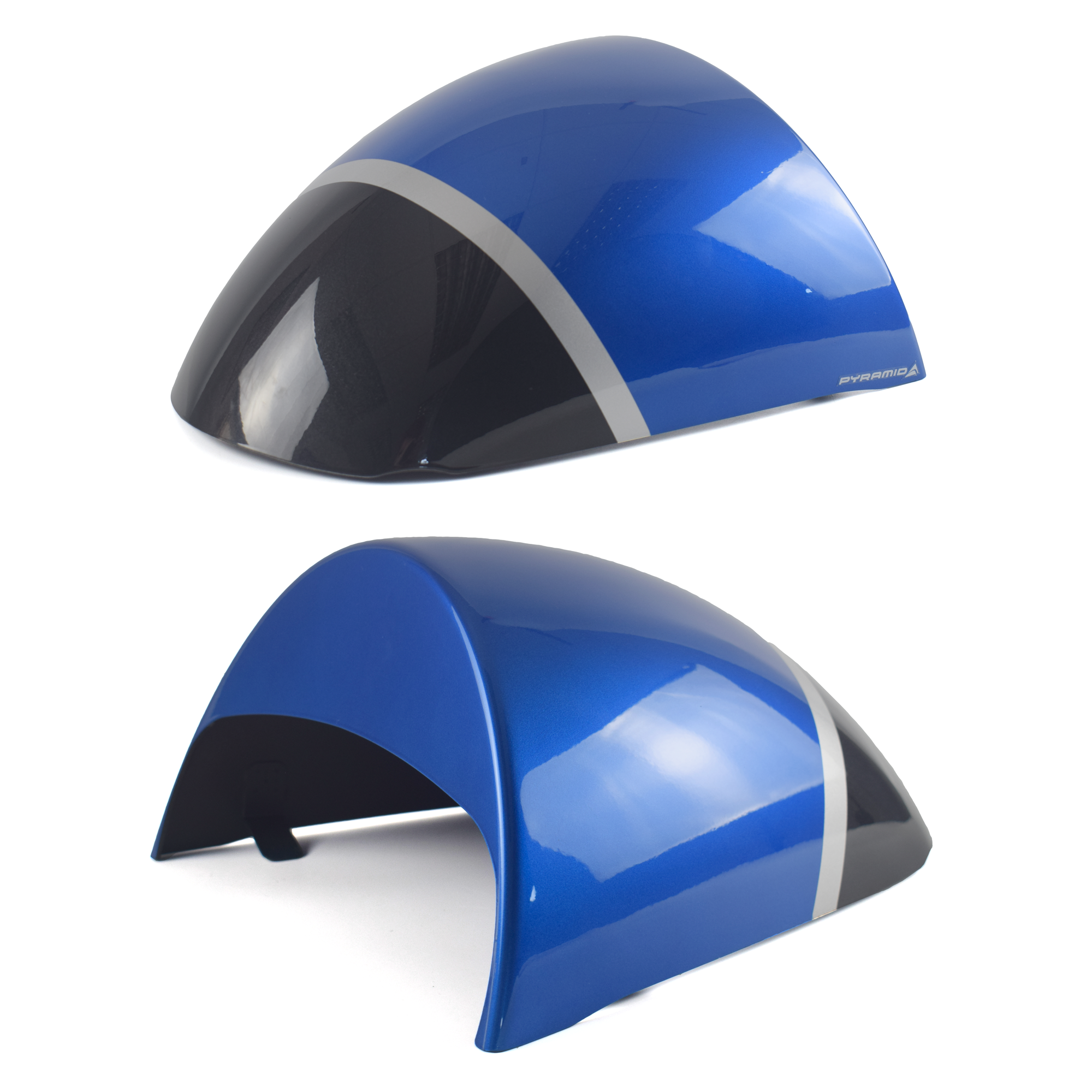 Pyramid Seat Cowl | Caspian Blue & Storm Grey | Triumph Speed 400 2024>Current-Seat Cowls-Pyramid Motorcycle Accessories