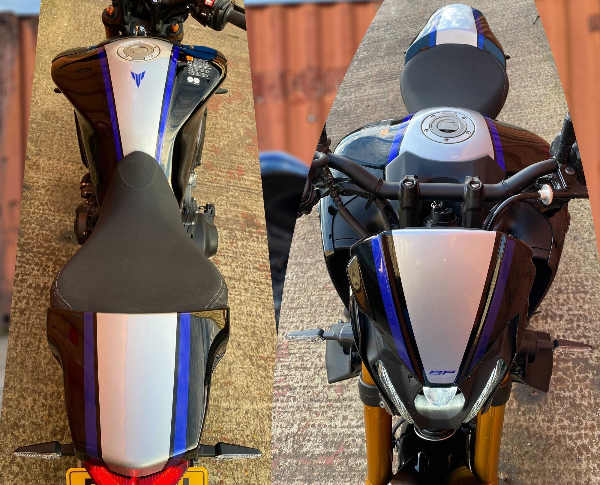 Pyramid Seat Cowl | SP Colours | Yamaha MT-09 SP 2021>2023-12416G-Seat Cowls-Pyramid Motorcycle Accessories