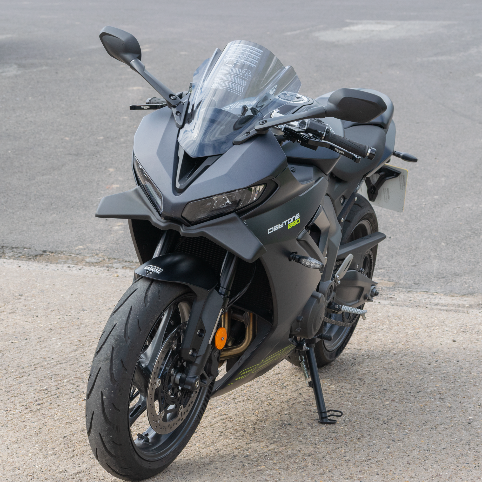 Pyramid Seat Cowl | Satin Granite & Satin Jet Black | Triumph Daytona 660 2024>Current -  Shop name