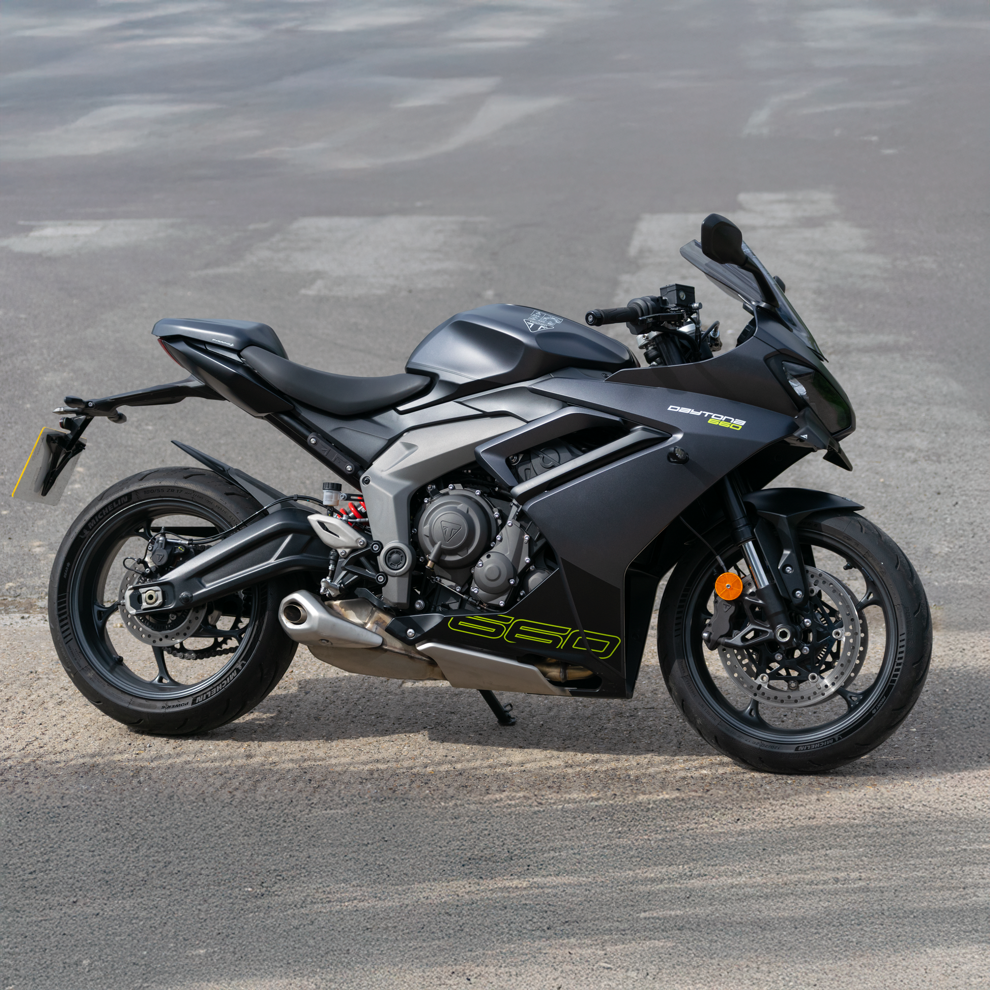 Pyramid Seat Cowl | Satin Granite & Satin Jet Black | Triumph Daytona 660 2024>Current -  Shop name
