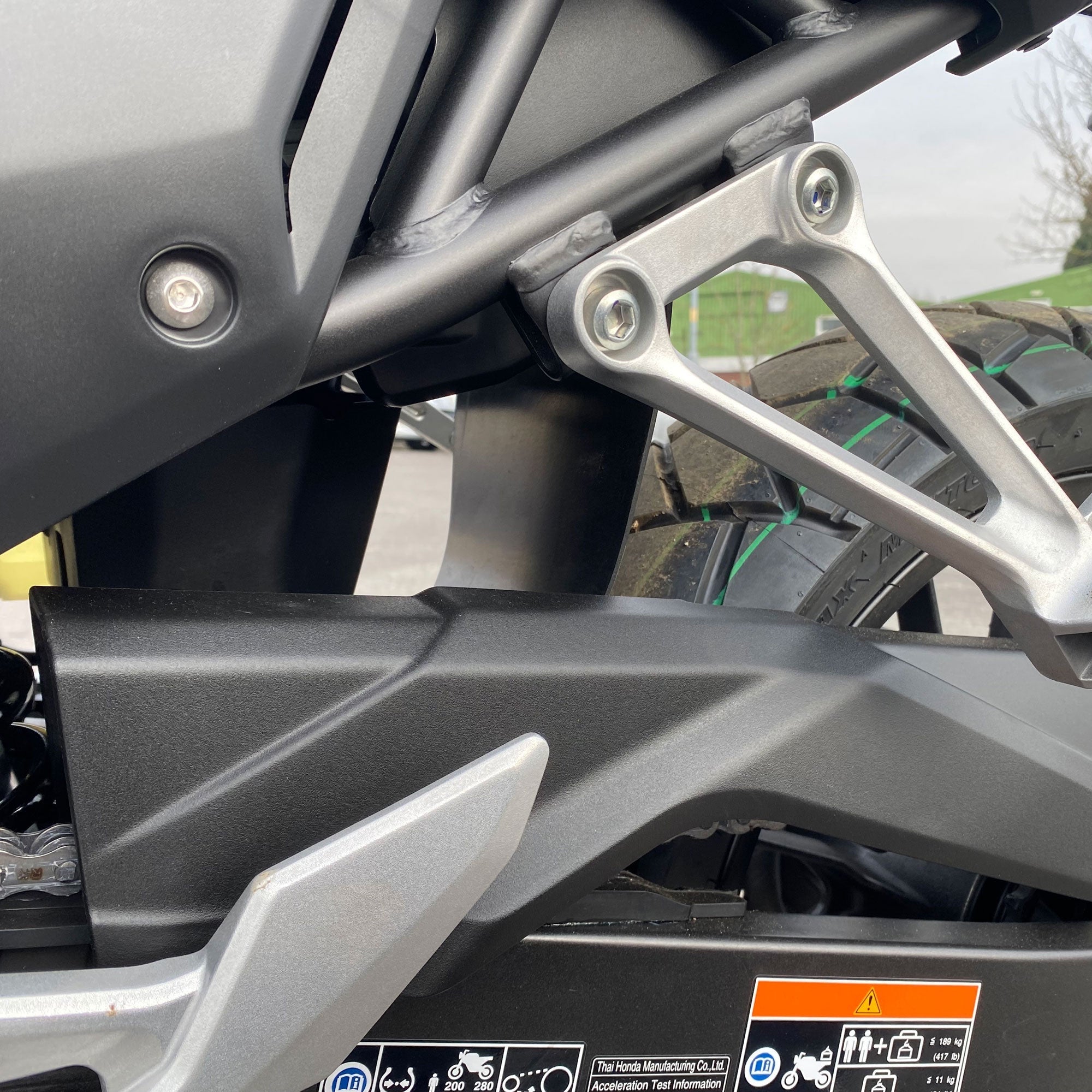 Pyramid Shock Shield | Black | Honda CB 500 X 2019>Current-811005-Shock Shields-Pyramid Motorcycle Accessories