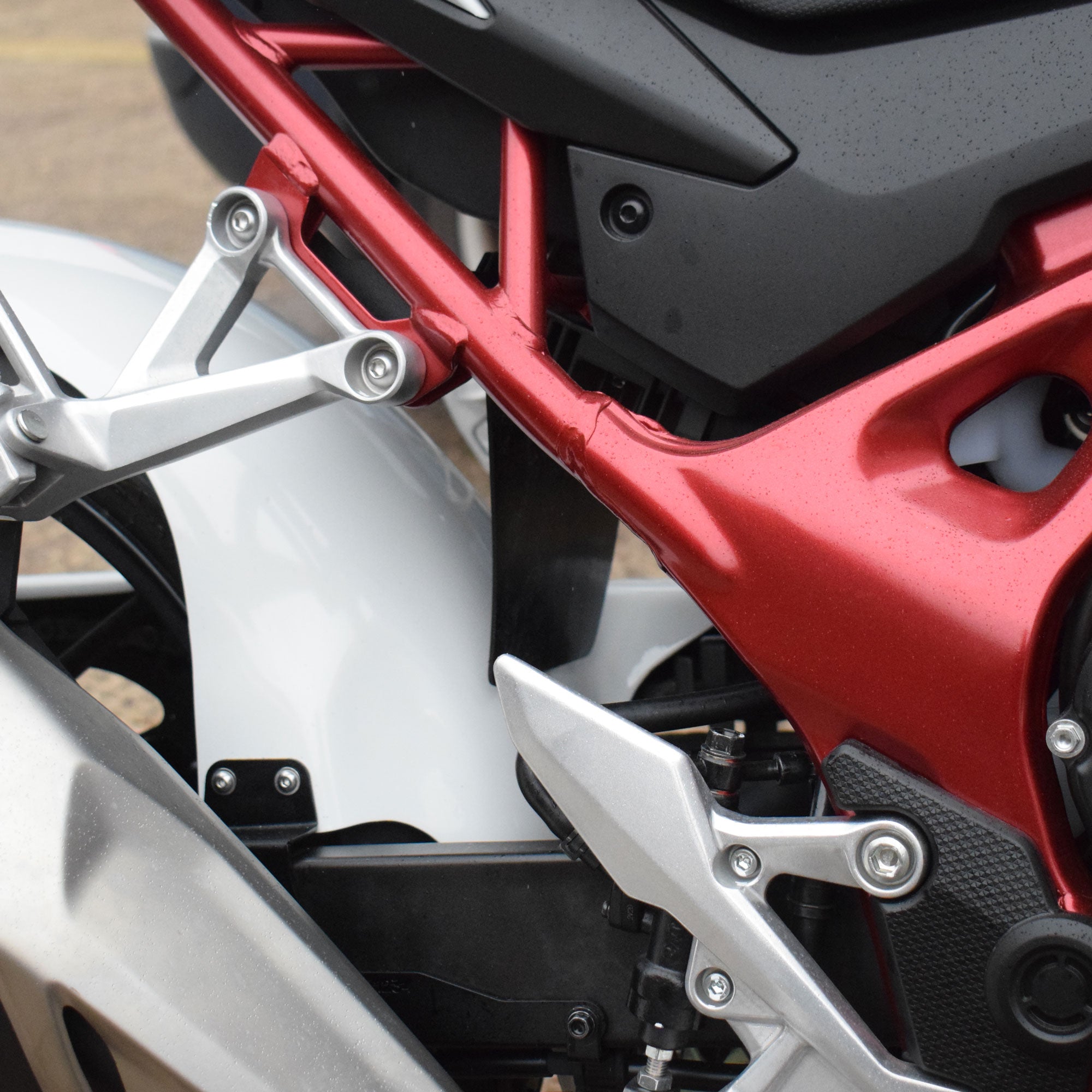 Pyramid Shock Shield | Black | Honda CB750 Hornet 2023>-811280-Shock Shields-Pyramid Motorcycle Accessories
