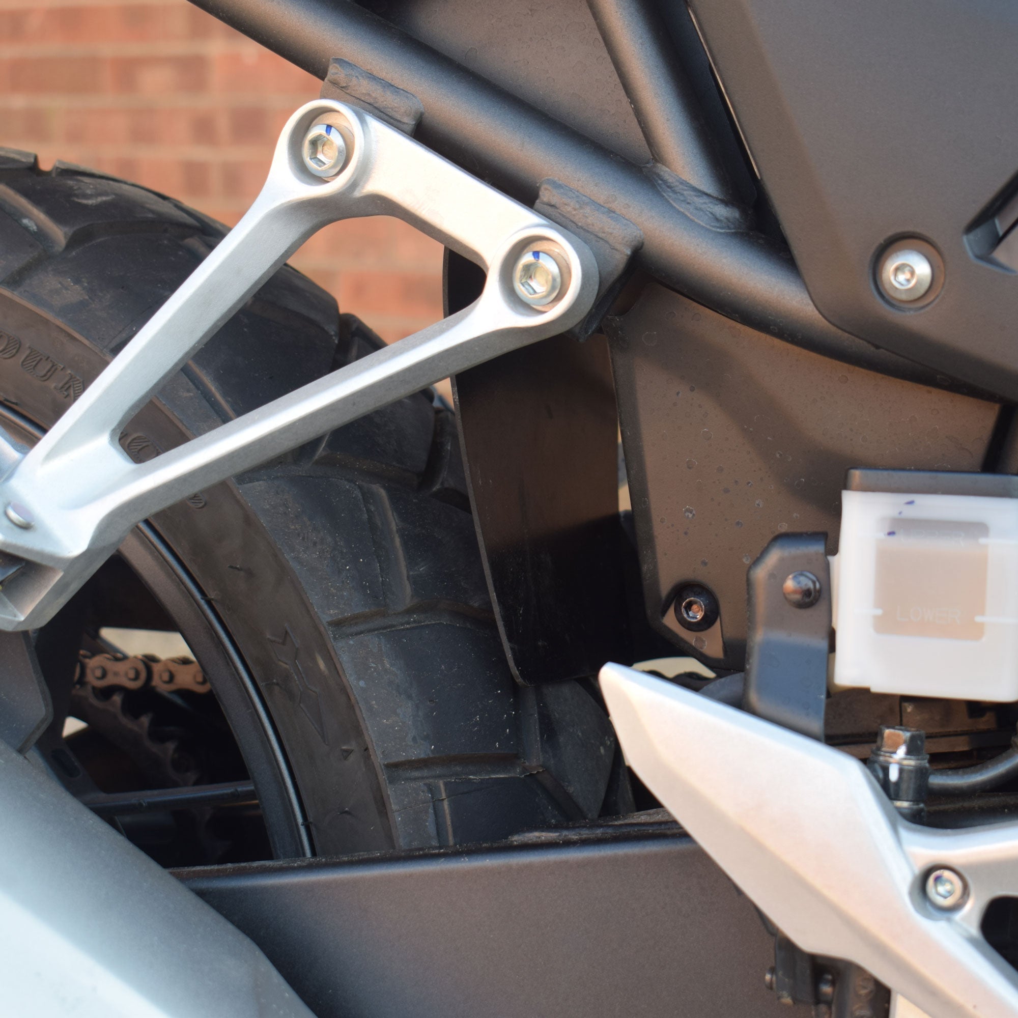 Pyramid Shock Shield | Black | Honda NX 500 2024>Current -  Shop name