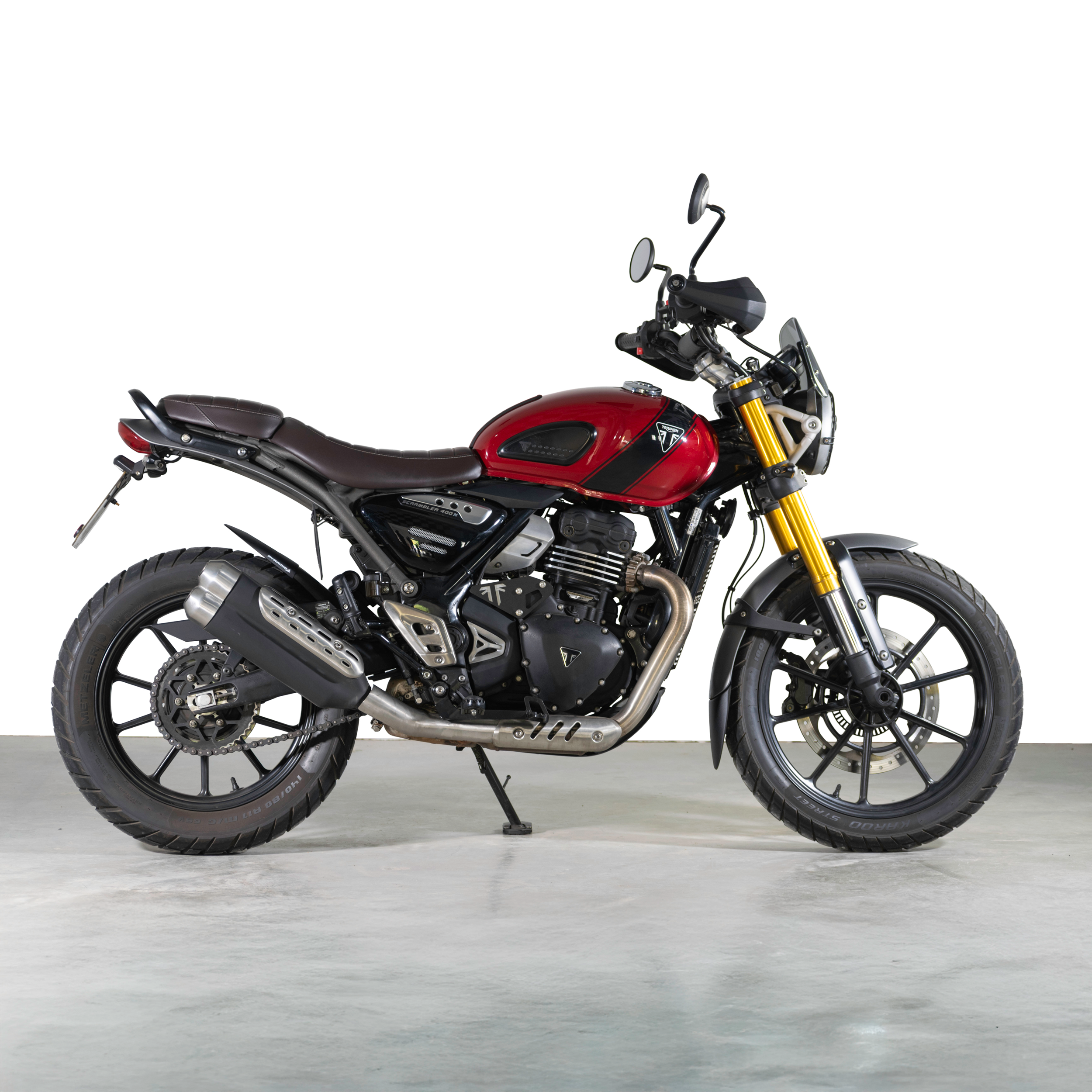 Pyramid Shock Shield | Black | Triumph Scrambler 400 X 2024>Current-Shock Shields-Pyramid Motorcycle Accessories