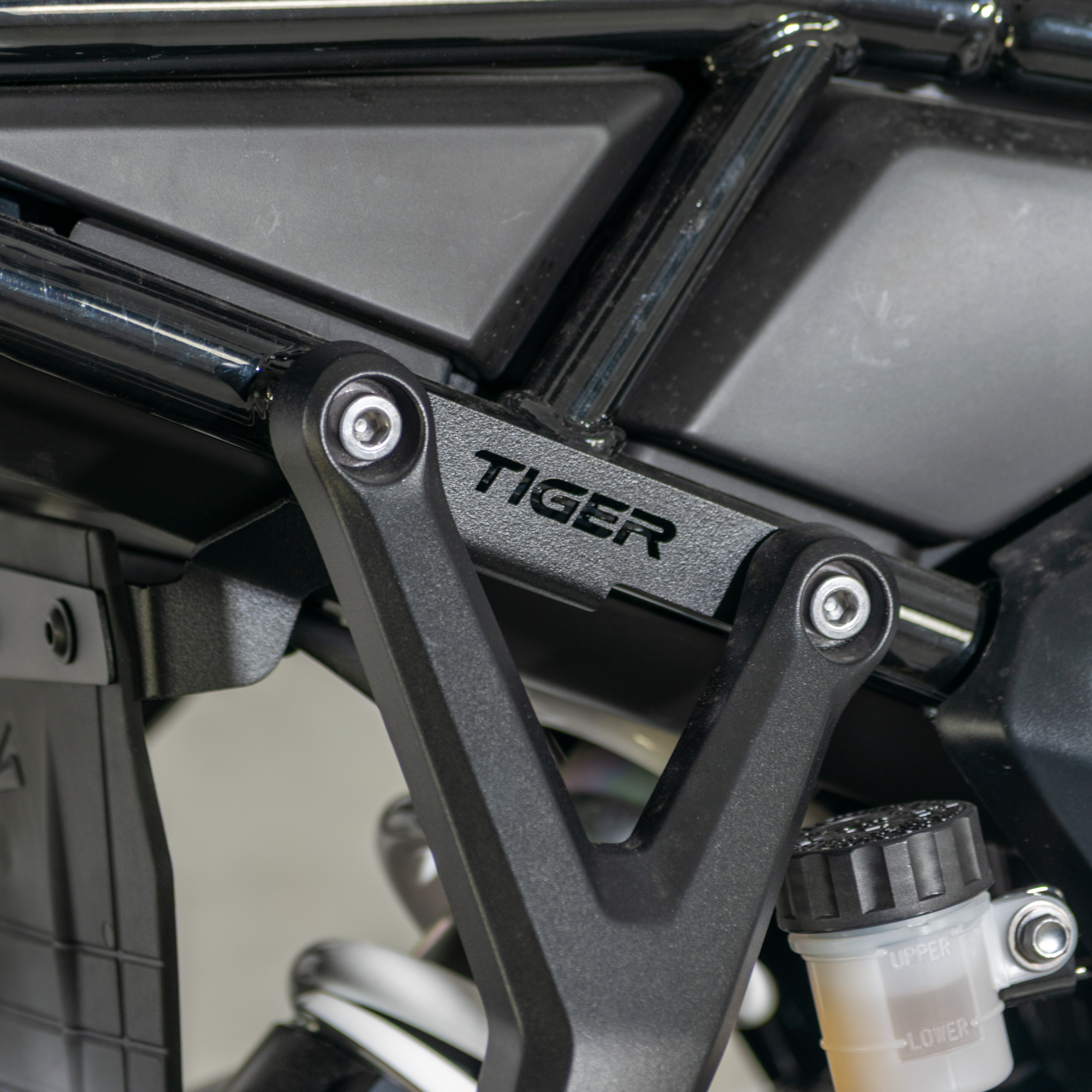 Pyramid Shock Shield | Black | Triumph Tiger Sport 660 2022>2026 -   Pyramid Motorcycle Accessories