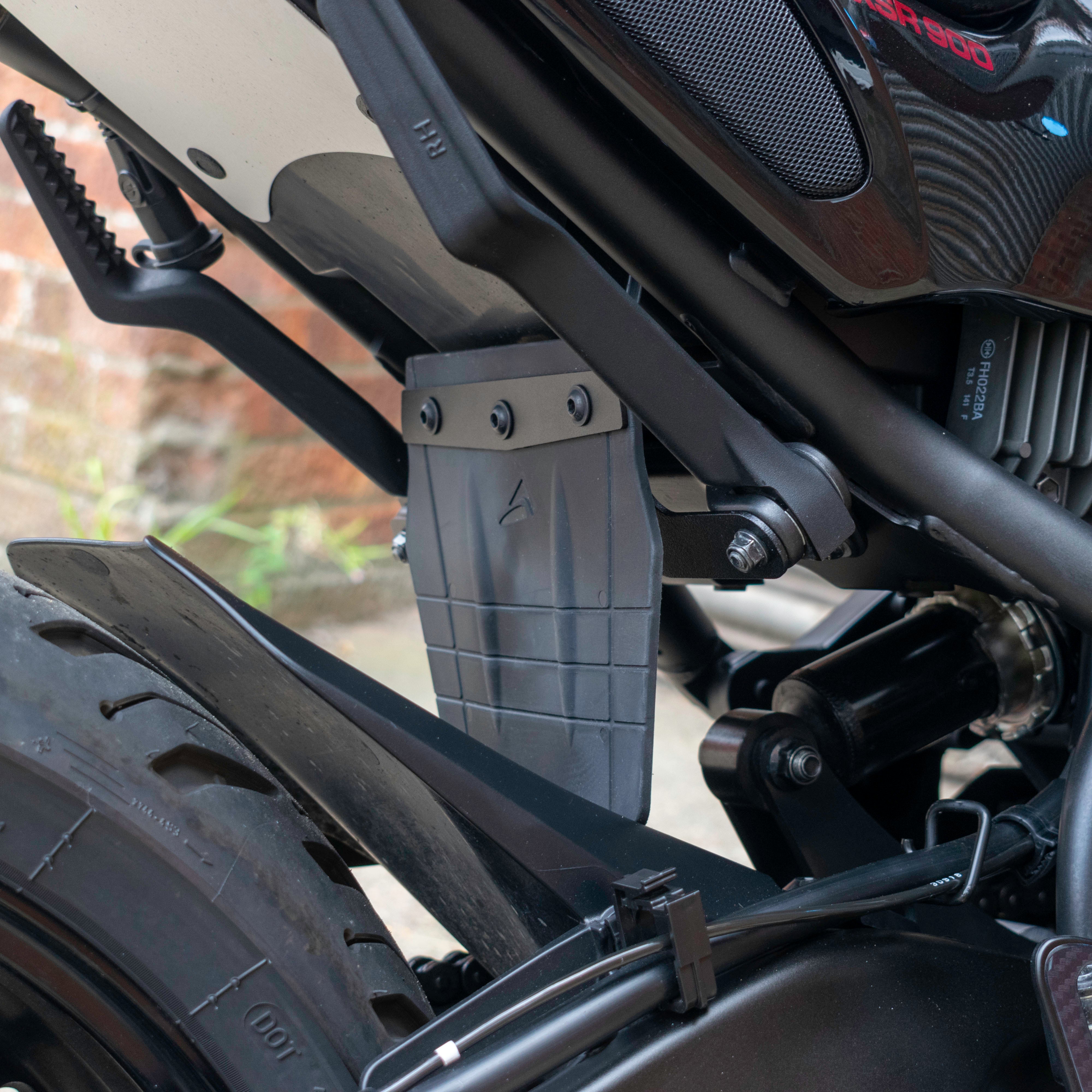 Pyramid Shock Shield | Black | Yamaha XSR 900 2022>Current-Shock Shields-Pyramid Motorcycle Accessories