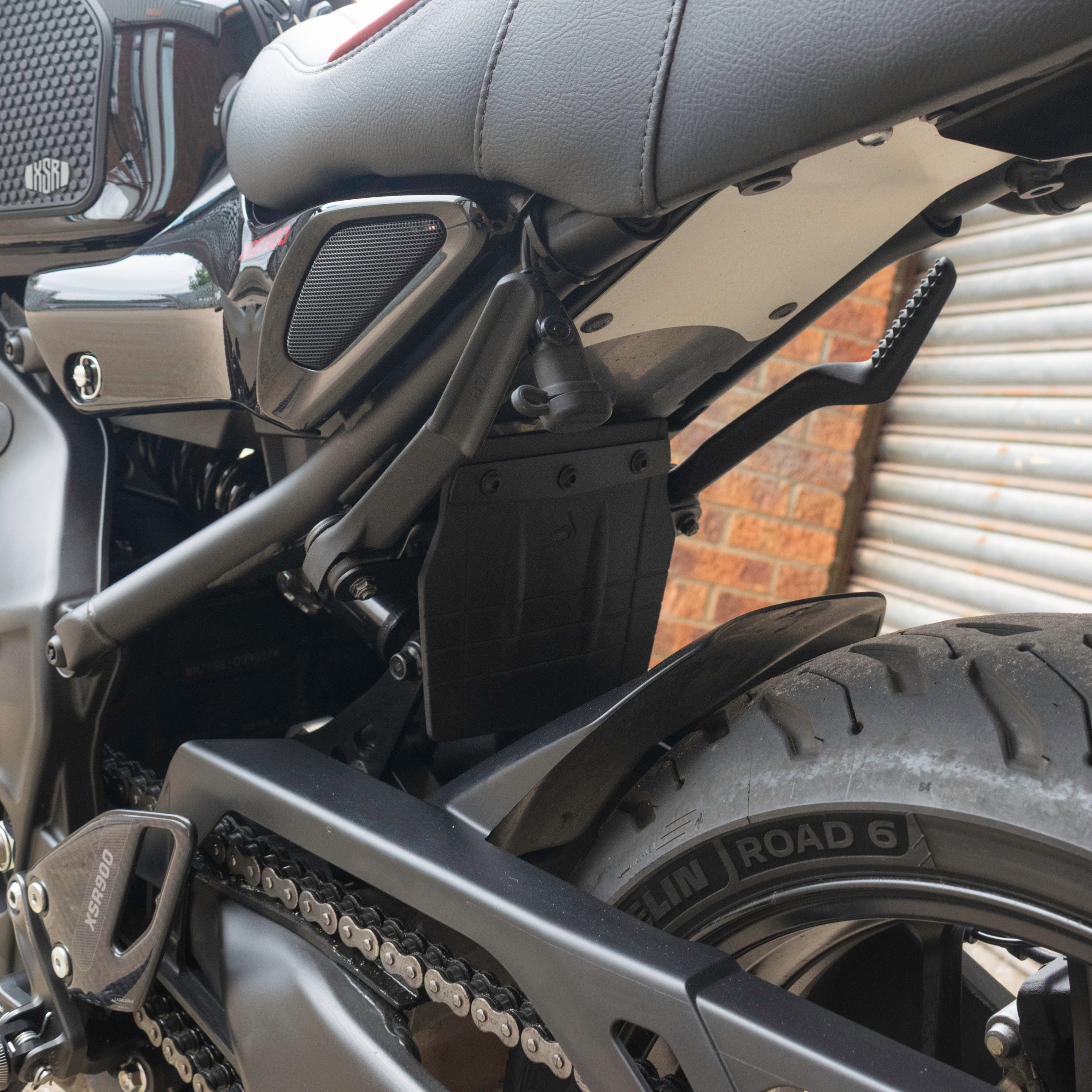 Pyramid Shock Shield | Black | Yamaha XSR 900 2022>Current-Shock Shields-Pyramid Motorcycle Accessories