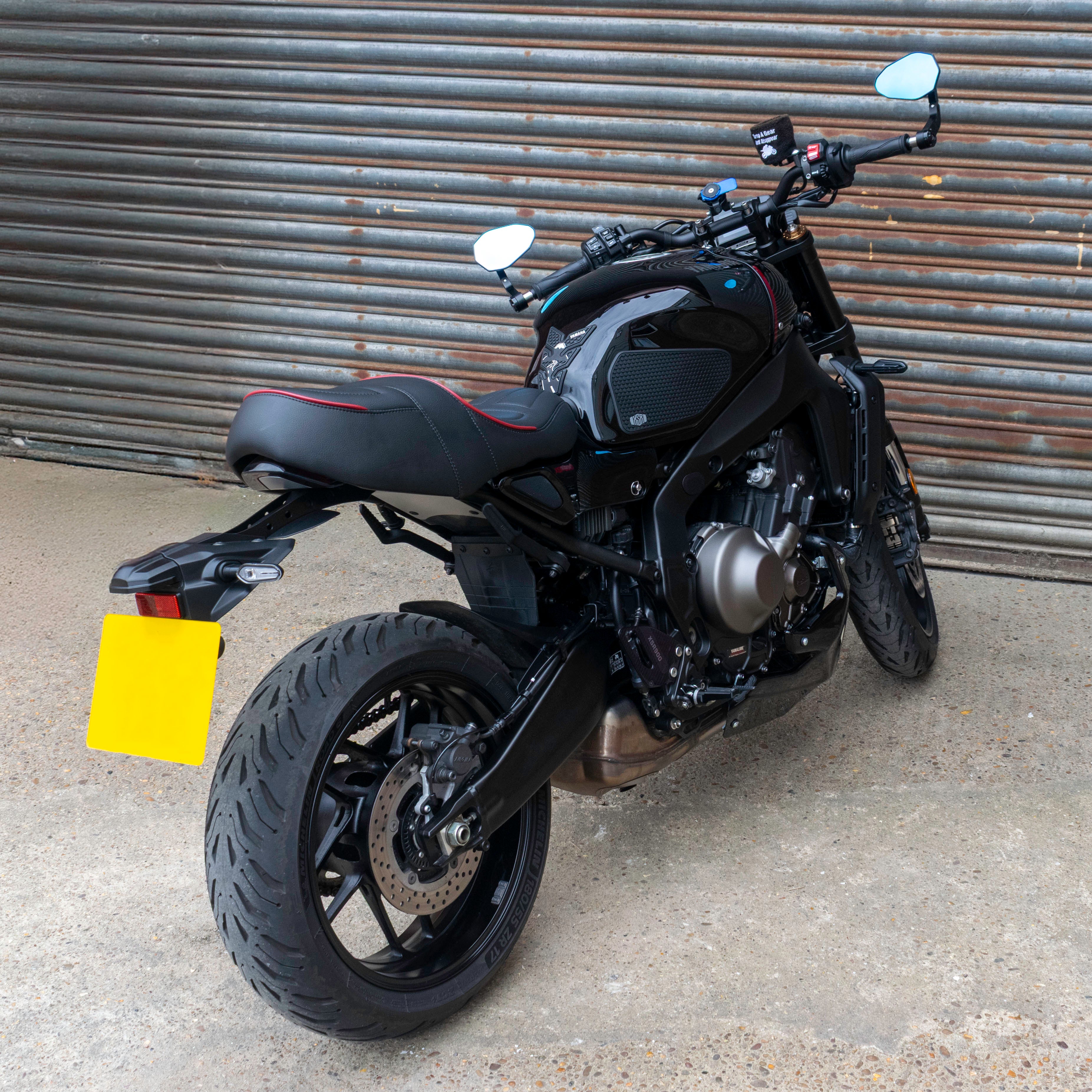 Pyramid Shock Shield | Black | Yamaha XSR 900 2022>Current-Shock Shields-Pyramid Motorcycle Accessories